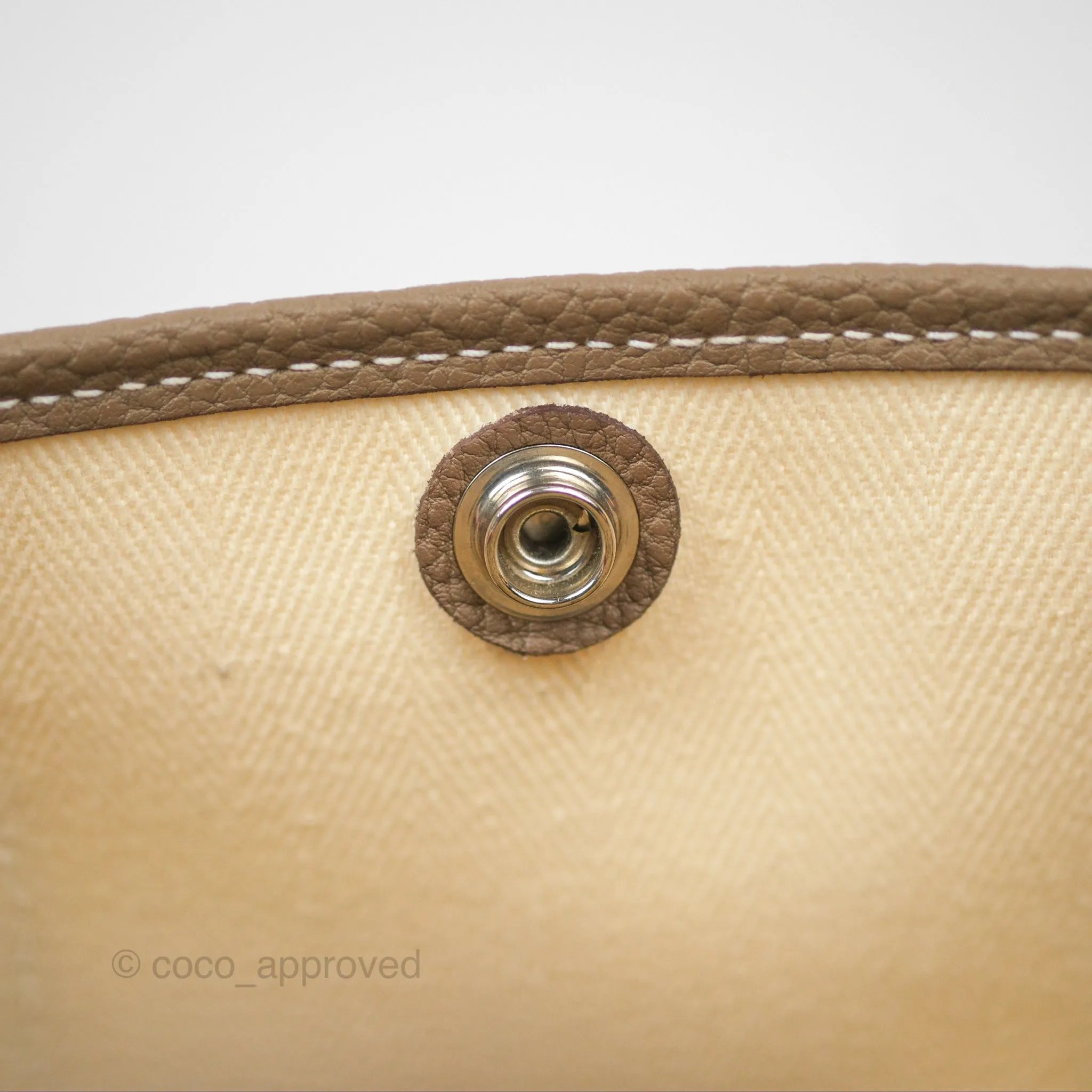 Hermes Garden Party 30 Nata I2 Etoupe 18 Canvas