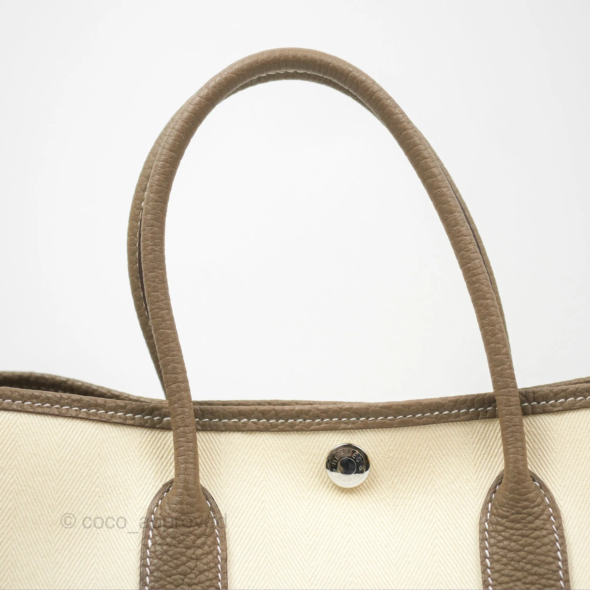 Hermes Garden Party 30 Nata I2 Etoupe 18 Canvas