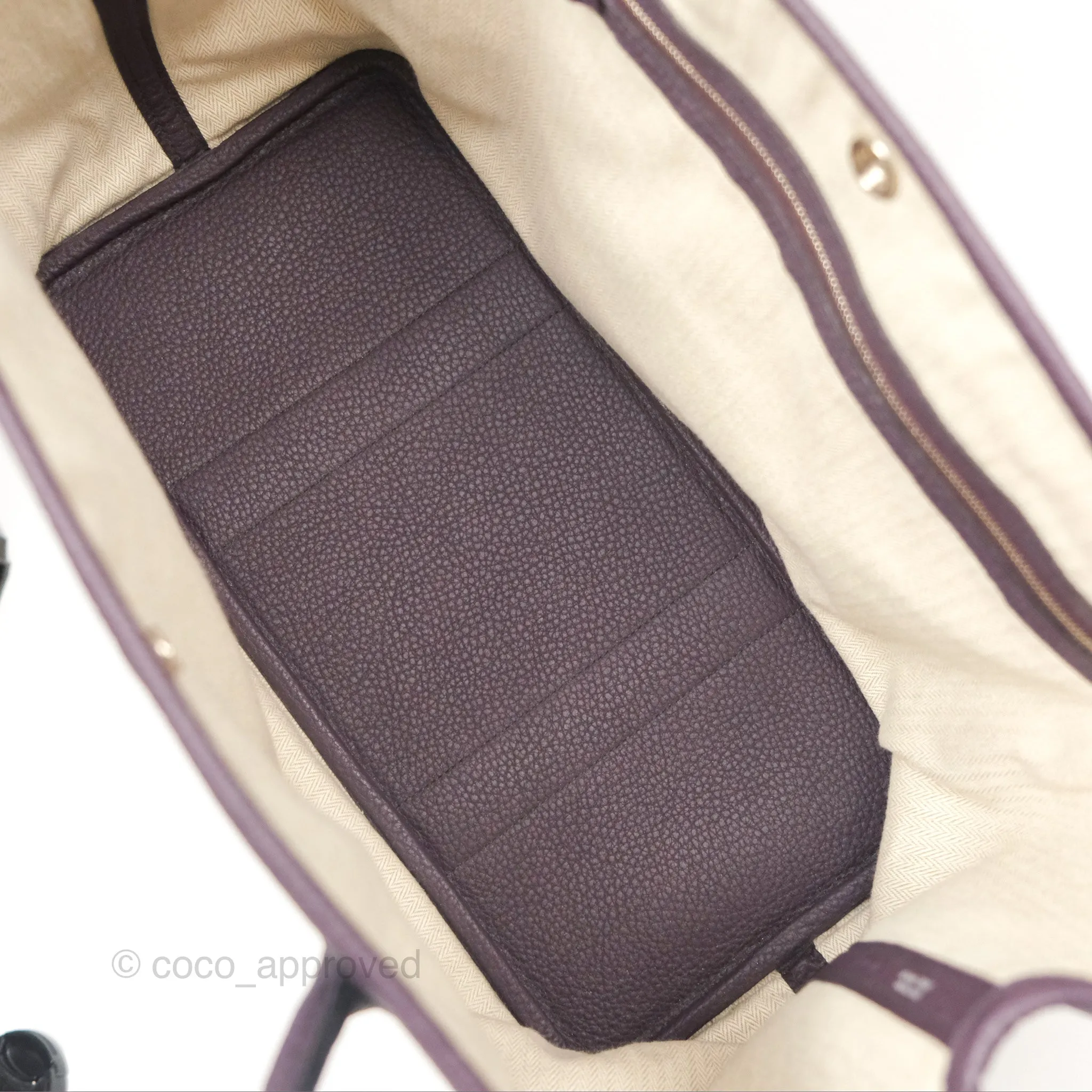 Hermes Garden Party 36 Veau Negonda 59 Raisin Palladium Hardware