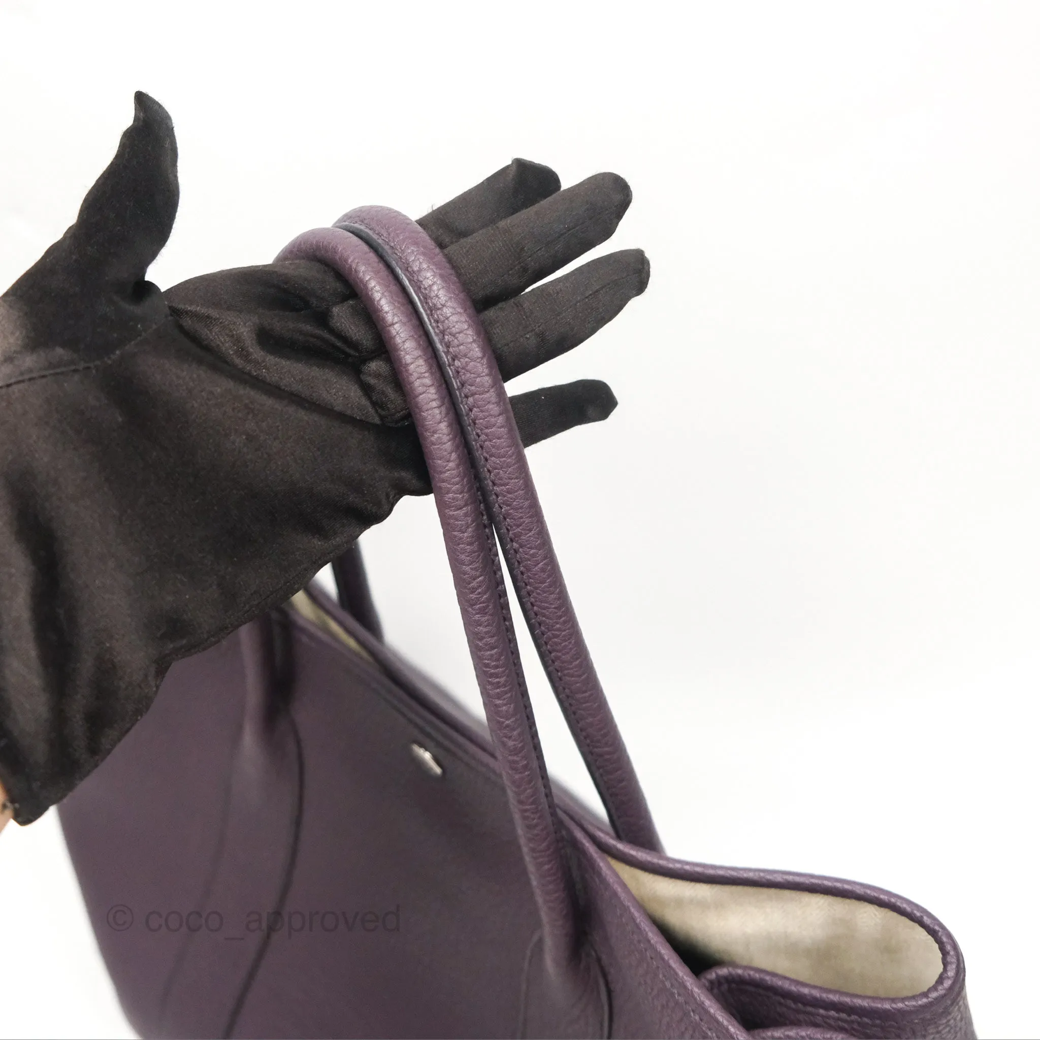 Hermes Garden Party 36 Veau Negonda 59 Raisin Palladium Hardware