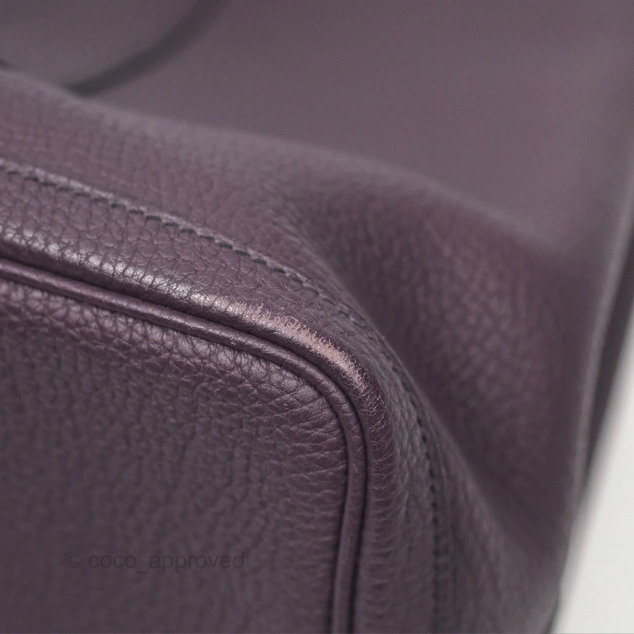 Hermes Garden Party 36 Veau Negonda 59 Raisin Palladium Hardware