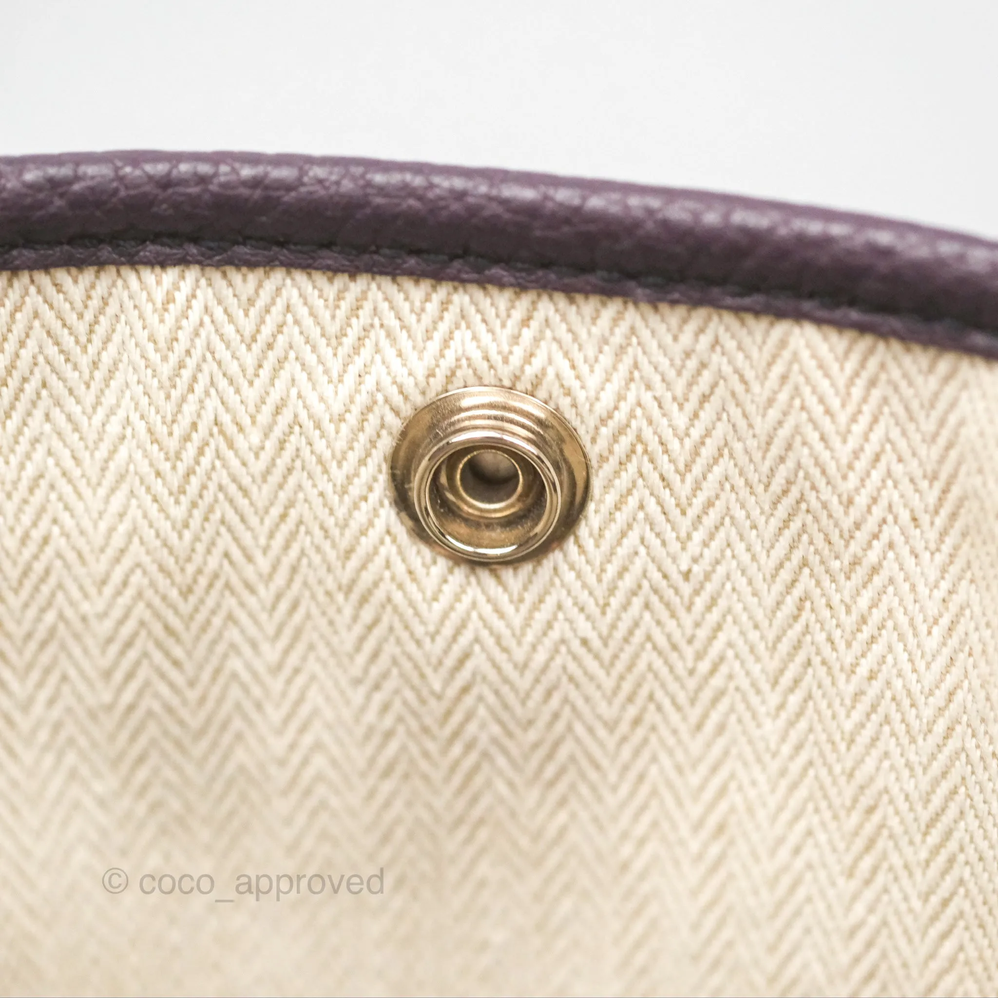 Hermes Garden Party 36 Veau Negonda 59 Raisin Palladium Hardware