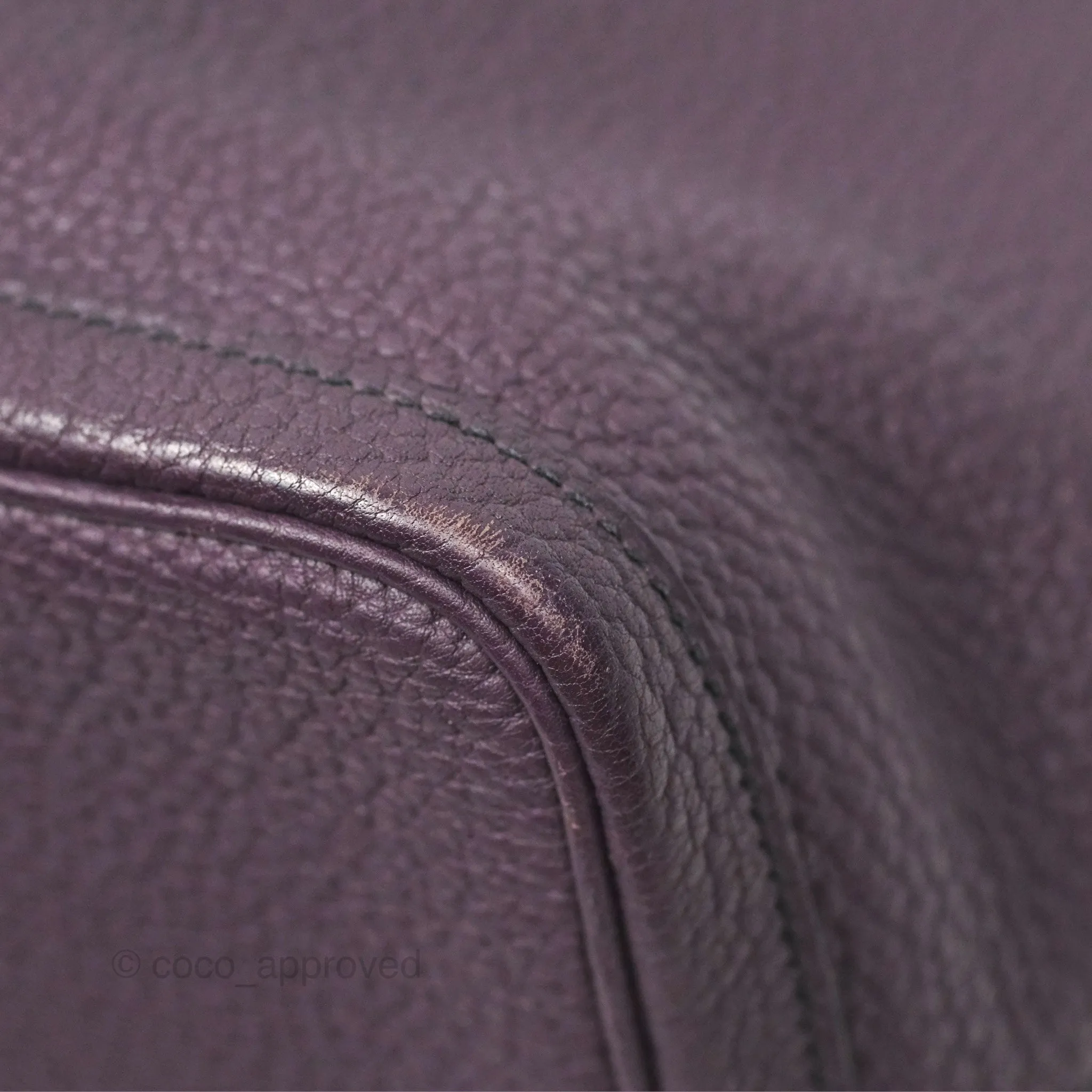 Hermes Garden Party 36 Veau Negonda 59 Raisin Palladium Hardware