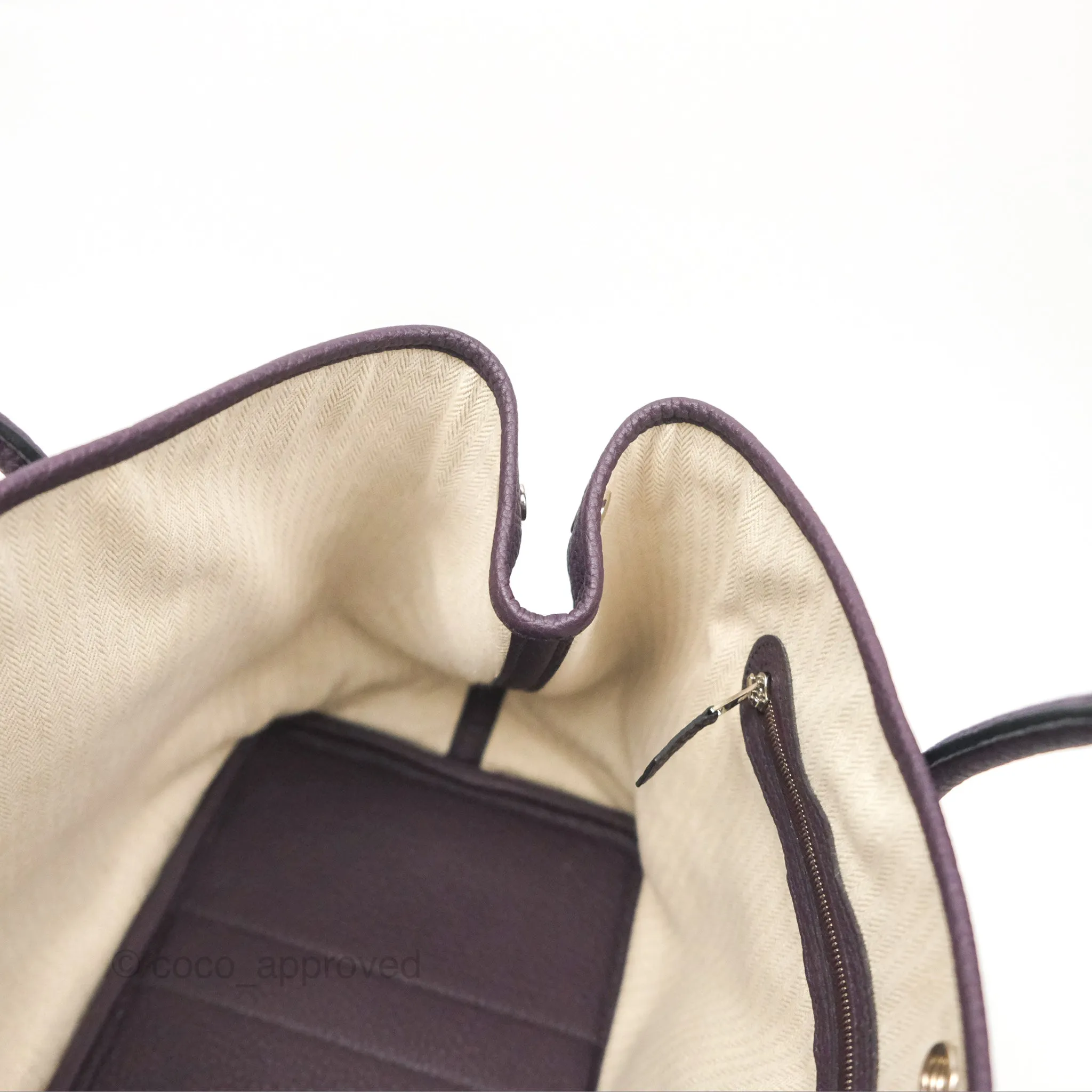 Hermes Garden Party 36 Veau Negonda 59 Raisin Palladium Hardware