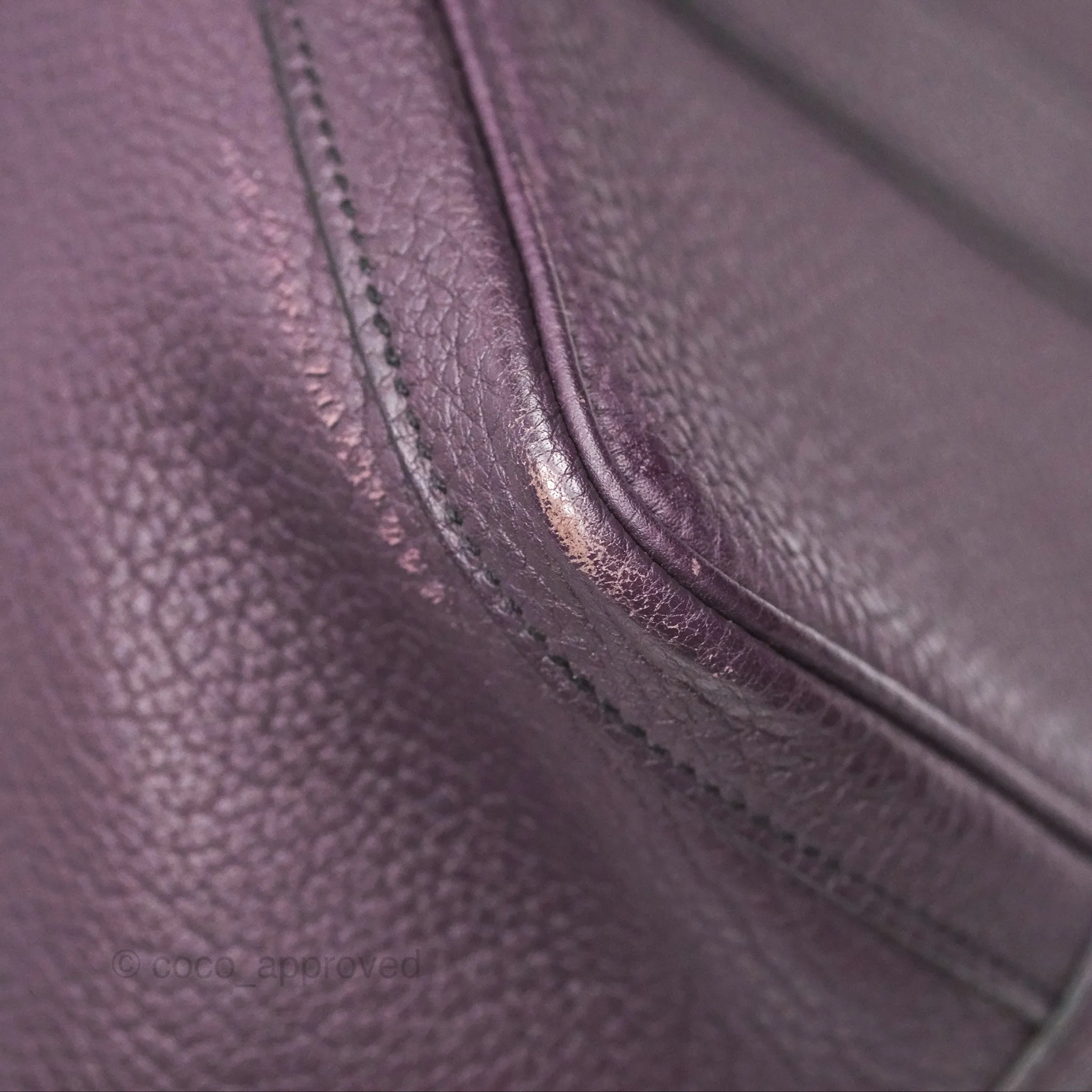 Hermes Garden Party 36 Veau Negonda 59 Raisin Palladium Hardware