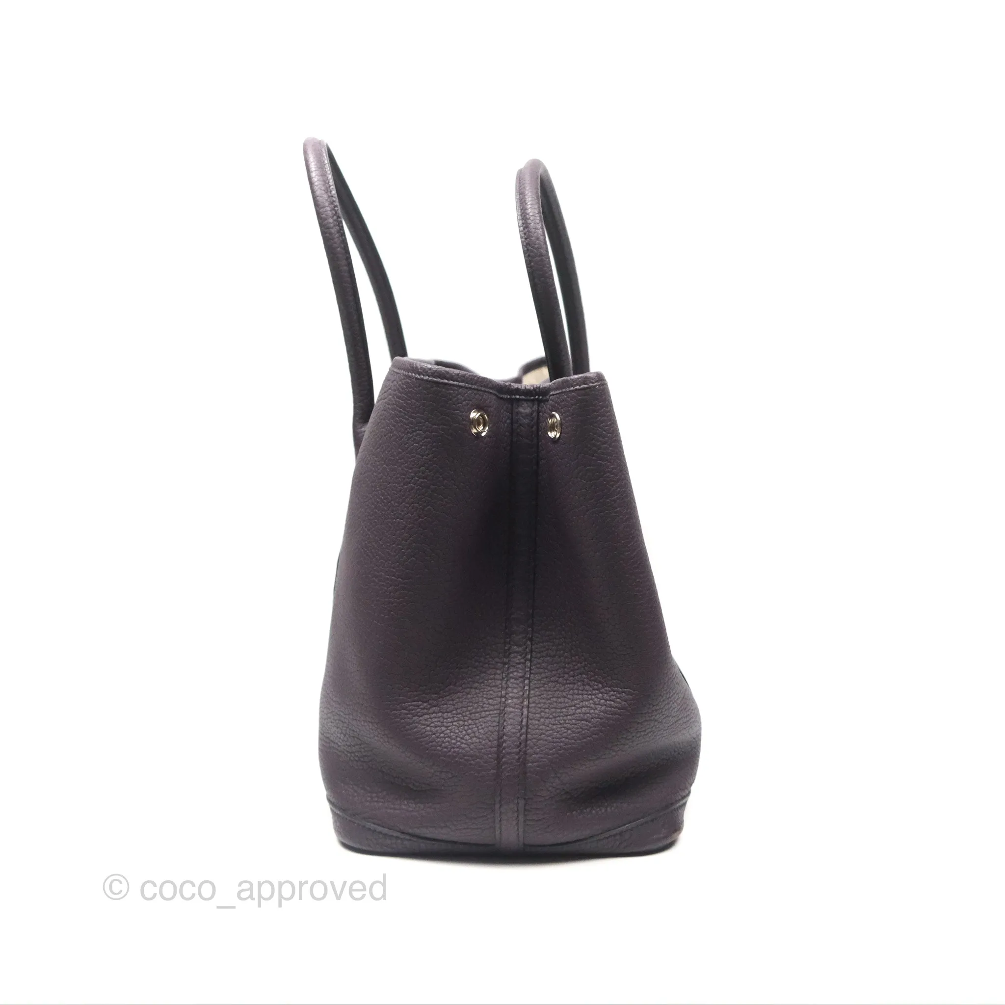 Hermes Garden Party 36 Veau Negonda 59 Raisin Palladium Hardware