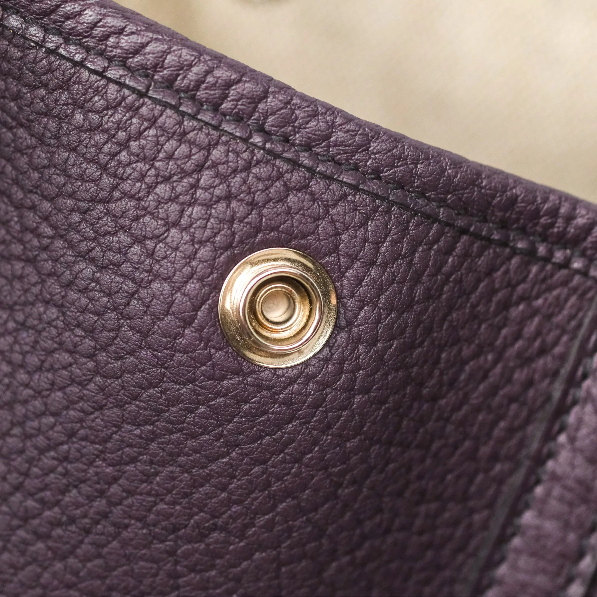 Hermes Garden Party 36 Veau Negonda 59 Raisin Palladium Hardware