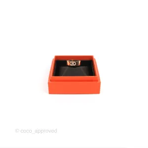 Hermes H d'ancre Ring PM Rose Gold Diamond Size 54