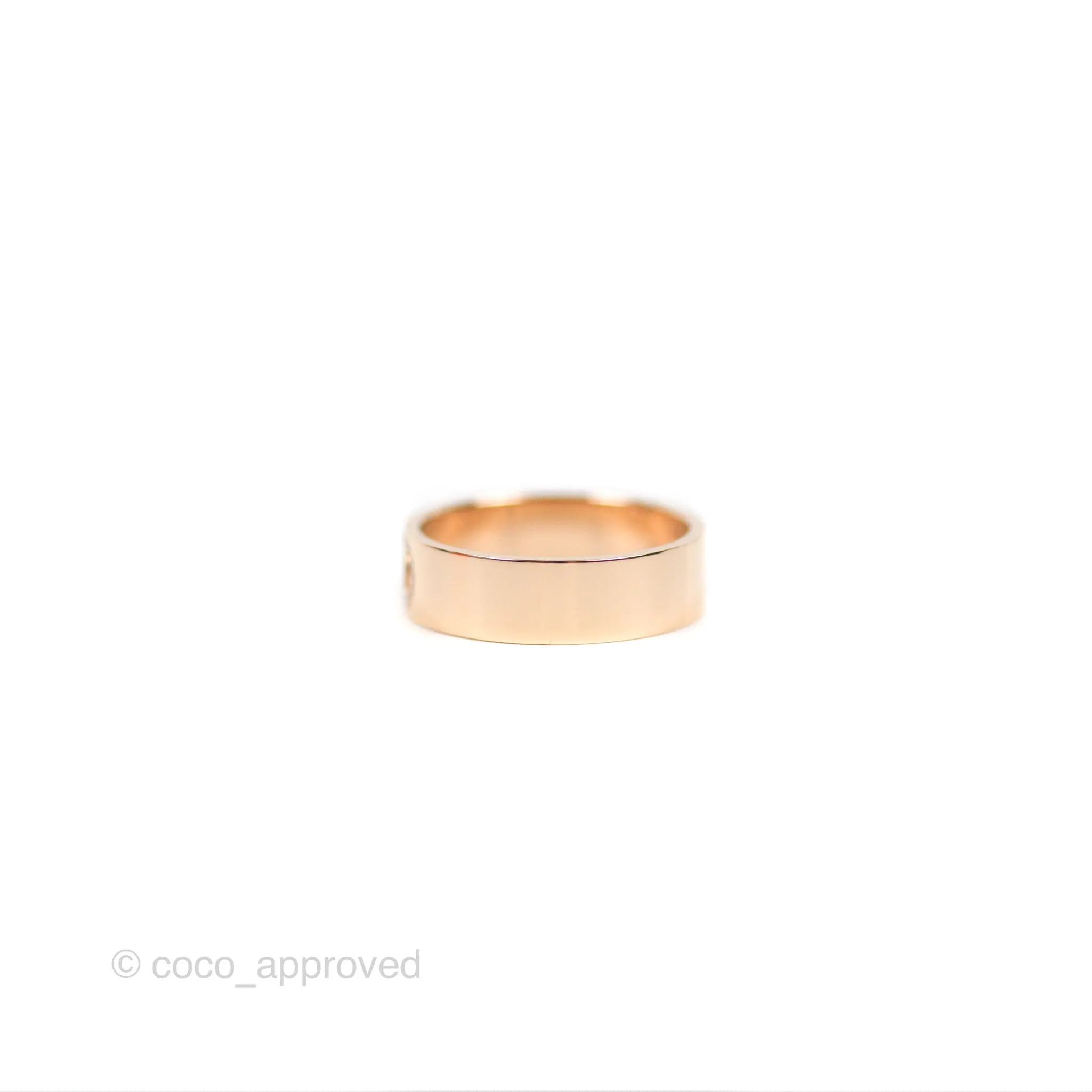 Hermes H d'ancre Ring PM Rose Gold Diamond Size 54
