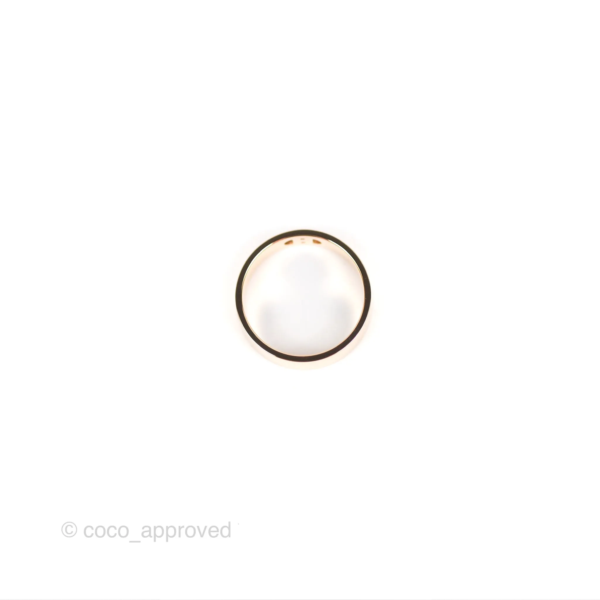 Hermes H d'ancre Ring PM Rose Gold Diamond Size 54