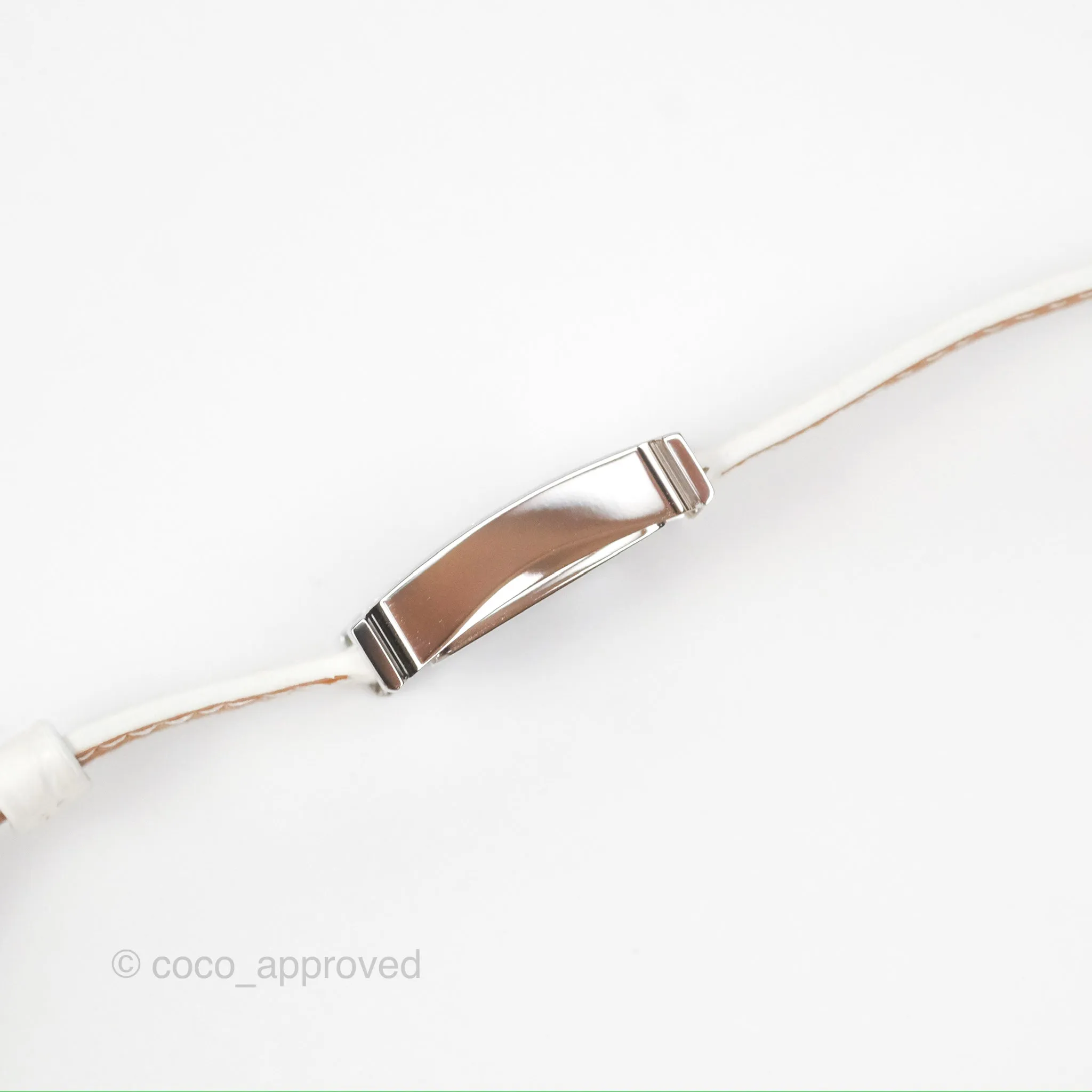 Hermes Heure H Watch Mini Diamonds White Mother-of-pearl White Alligator Leather