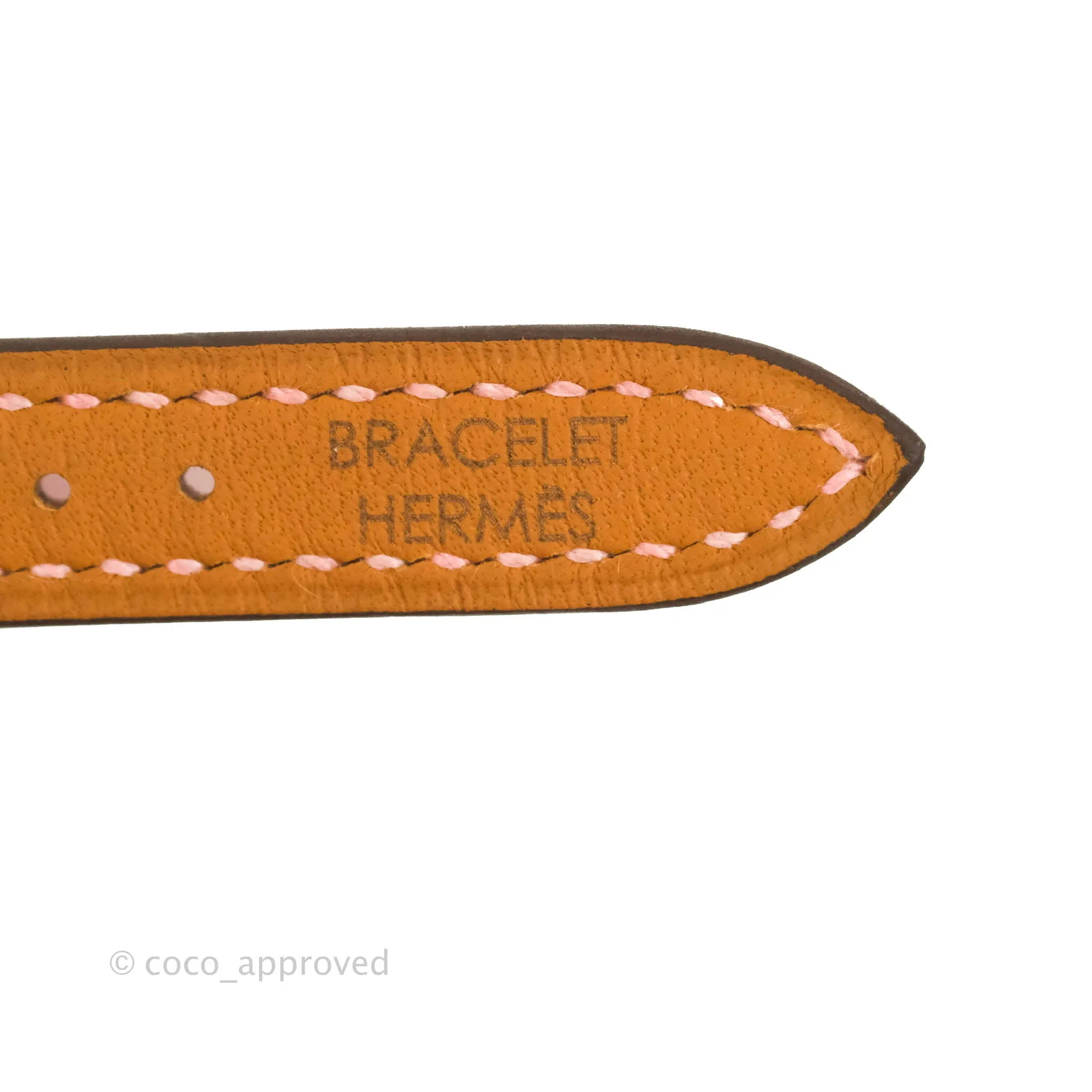 Hermes Heure H Watch Rose Sakura Swift Calfskin Silver Hardware