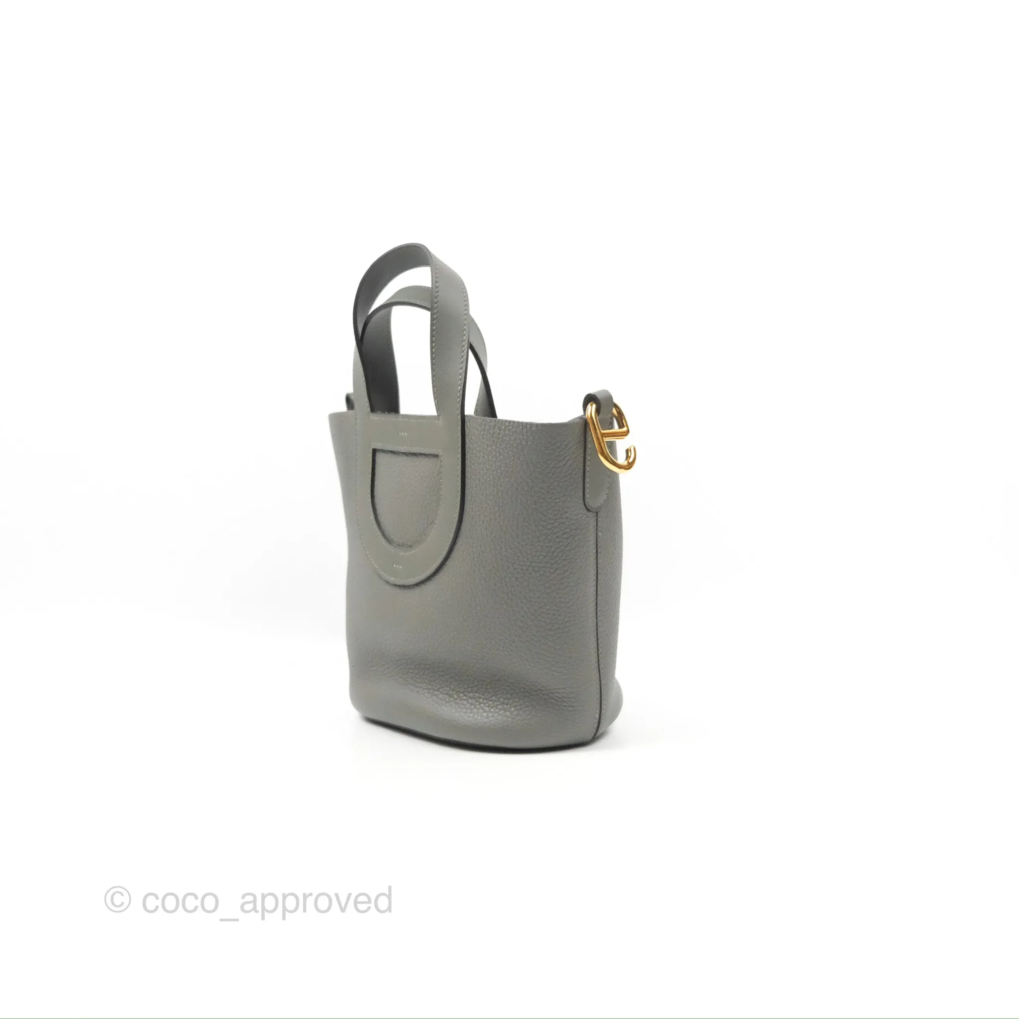 Hermes In-The-Loop 18 Gris Meyer 0L Clemence Gold Hardware