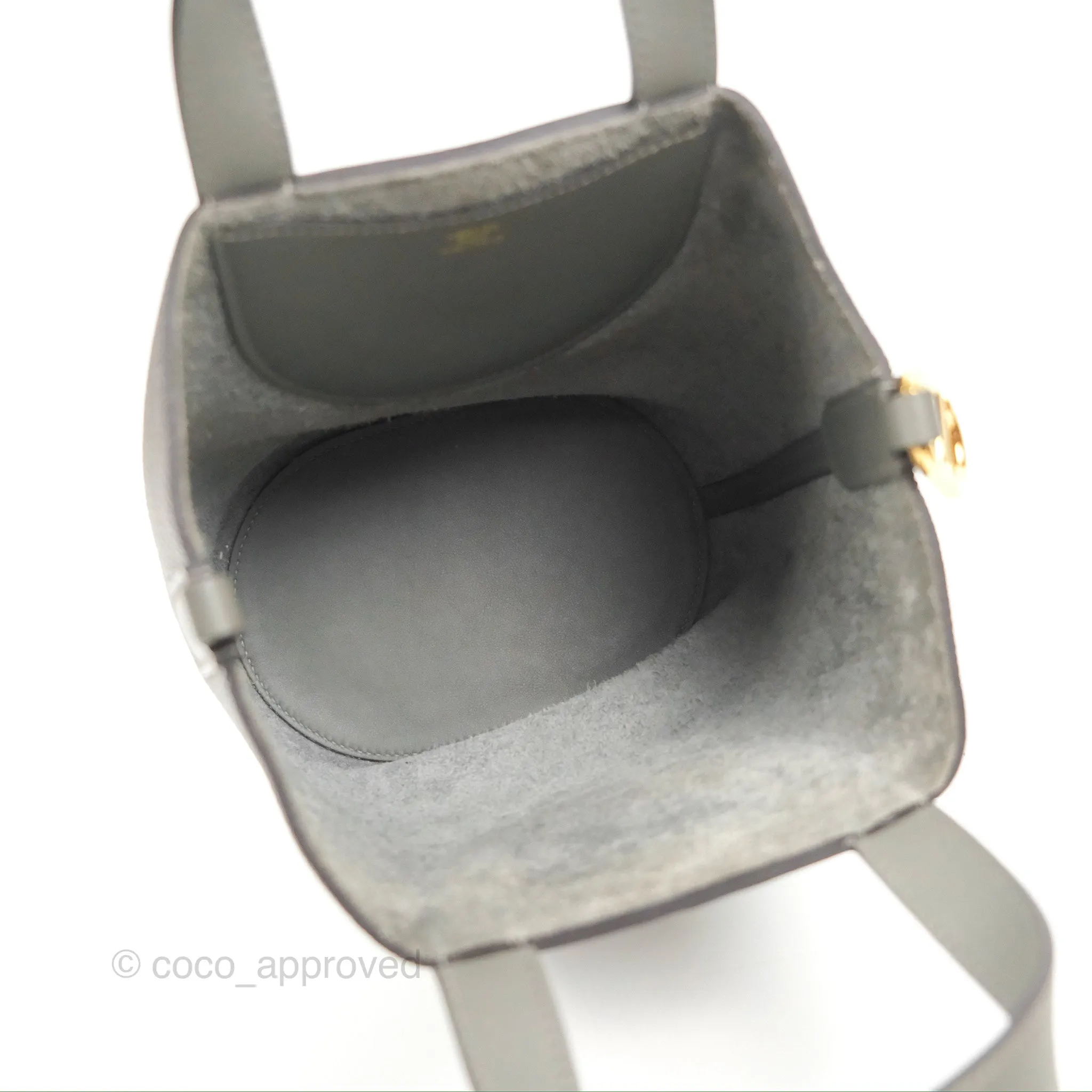 Hermes In-The-Loop 18 Gris Meyer 0L Clemence Gold Hardware