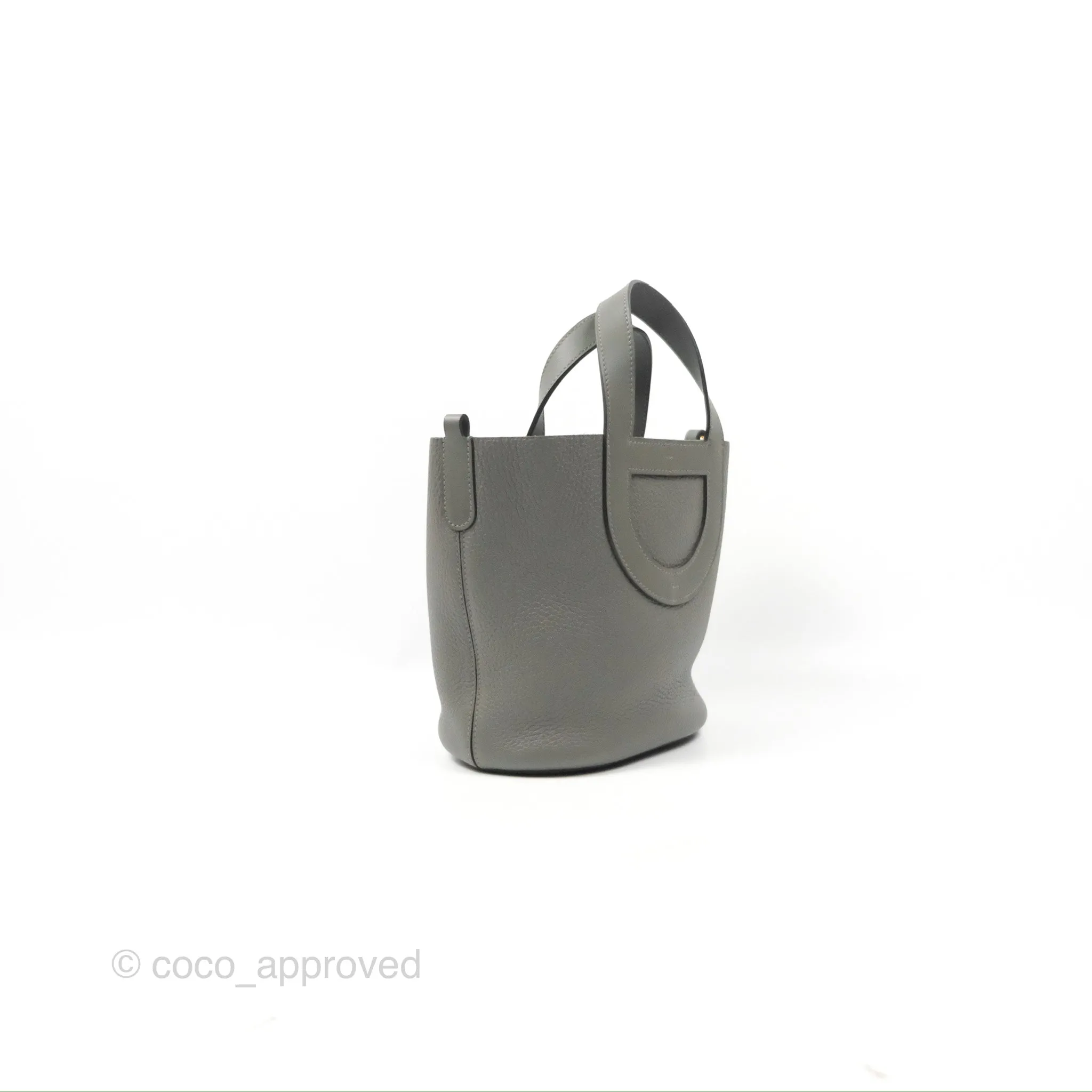 Hermes In-The-Loop 18 Gris Meyer 0L Clemence Gold Hardware