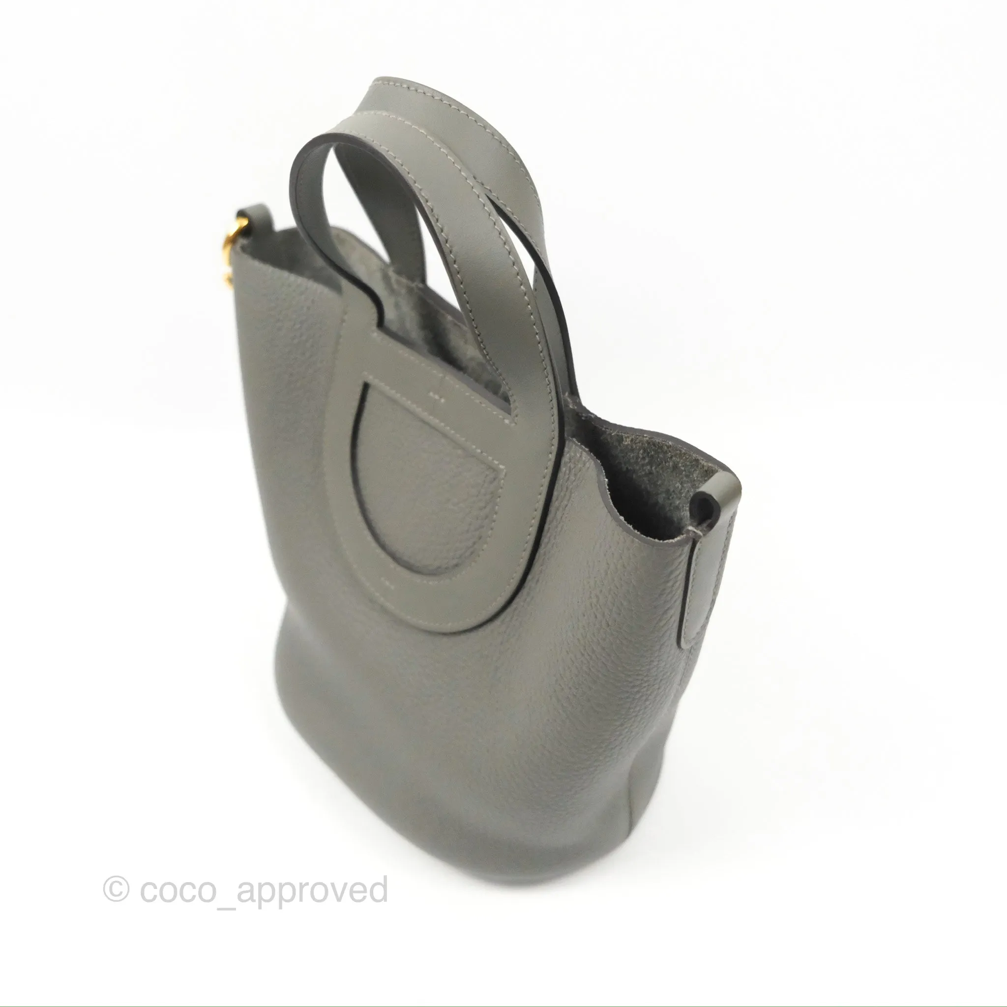 Hermes In-The-Loop 18 Gris Meyer 0L Clemence Gold Hardware