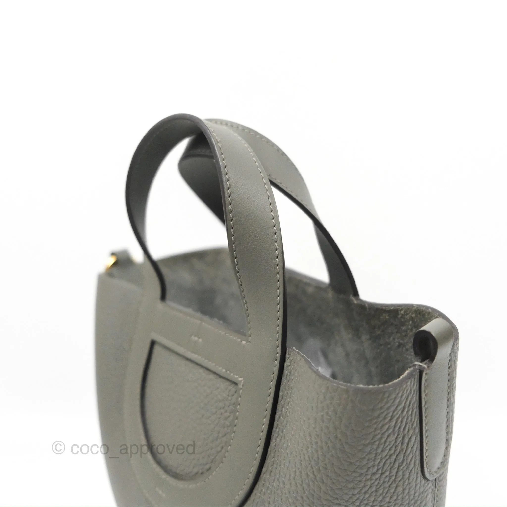 Hermes In-The-Loop 18 Gris Meyer 0L Clemence Gold Hardware