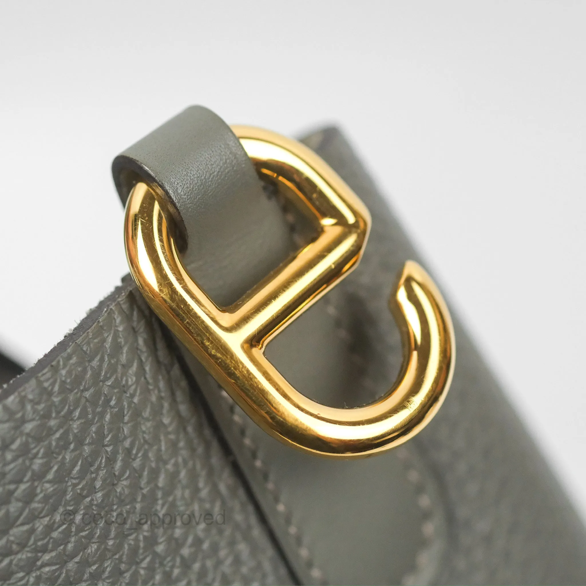 Hermes In-The-Loop 18 Gris Meyer 0L Clemence Gold Hardware