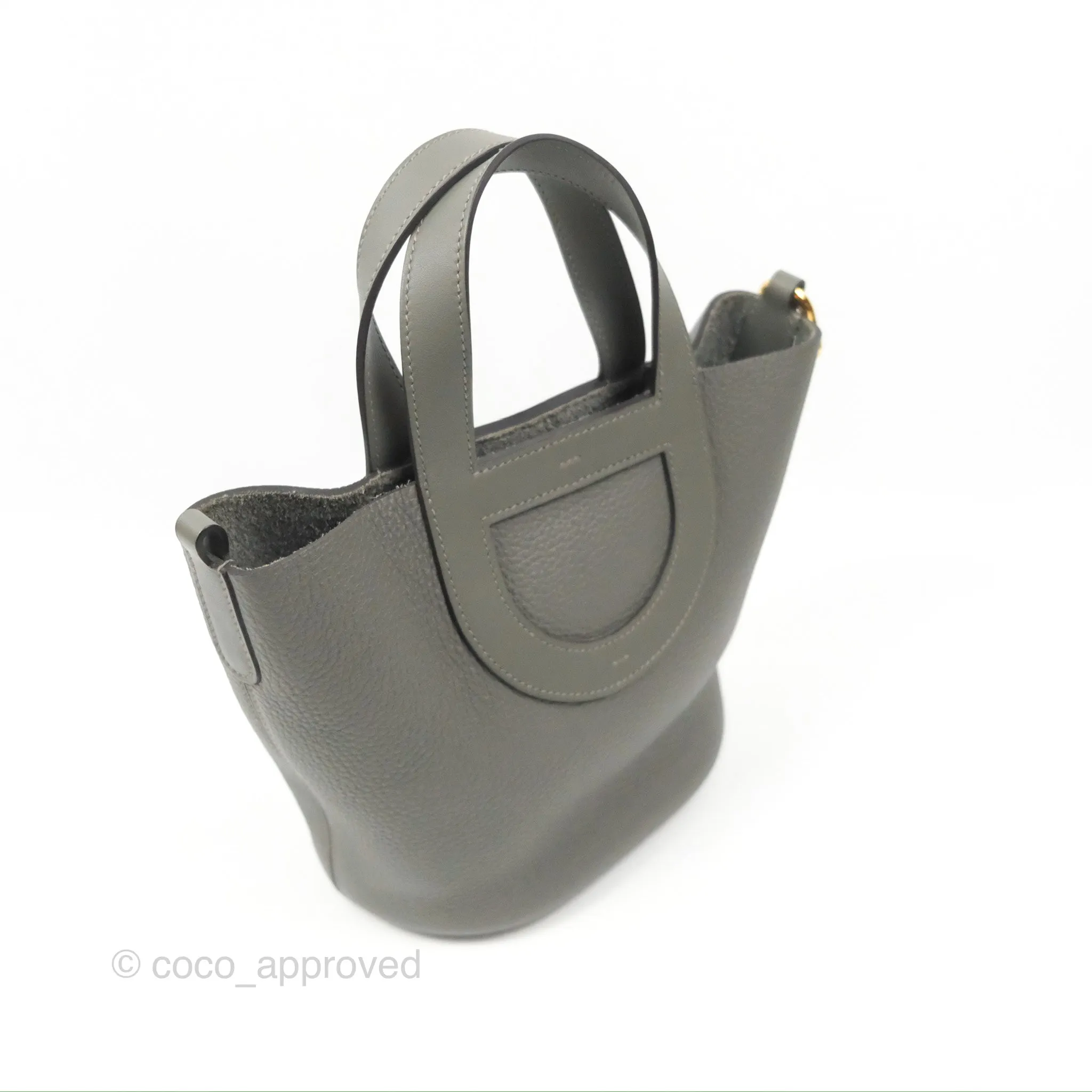 Hermes In-The-Loop 18 Gris Meyer 0L Clemence Gold Hardware