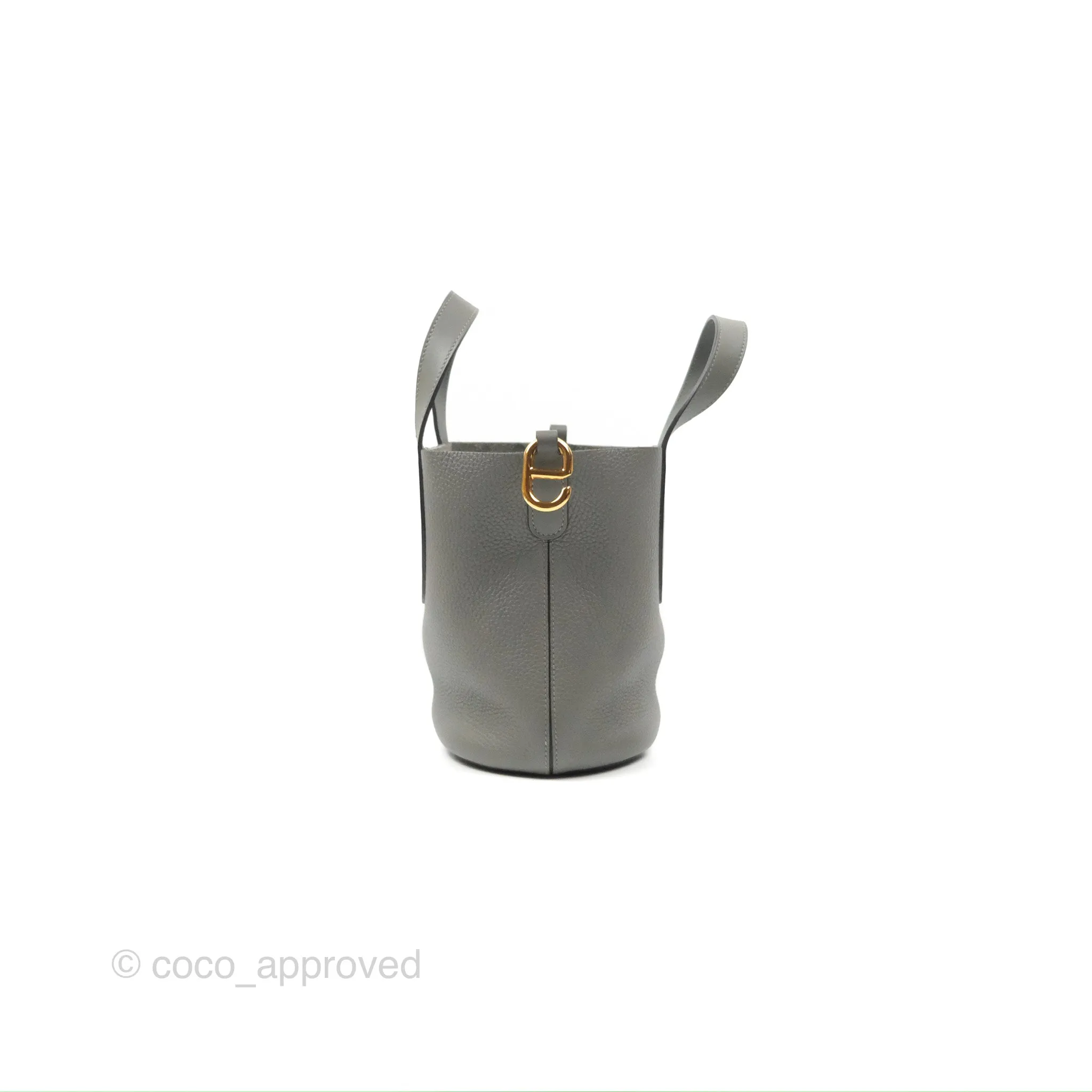 Hermes In-The-Loop 18 Gris Meyer 0L Clemence Gold Hardware