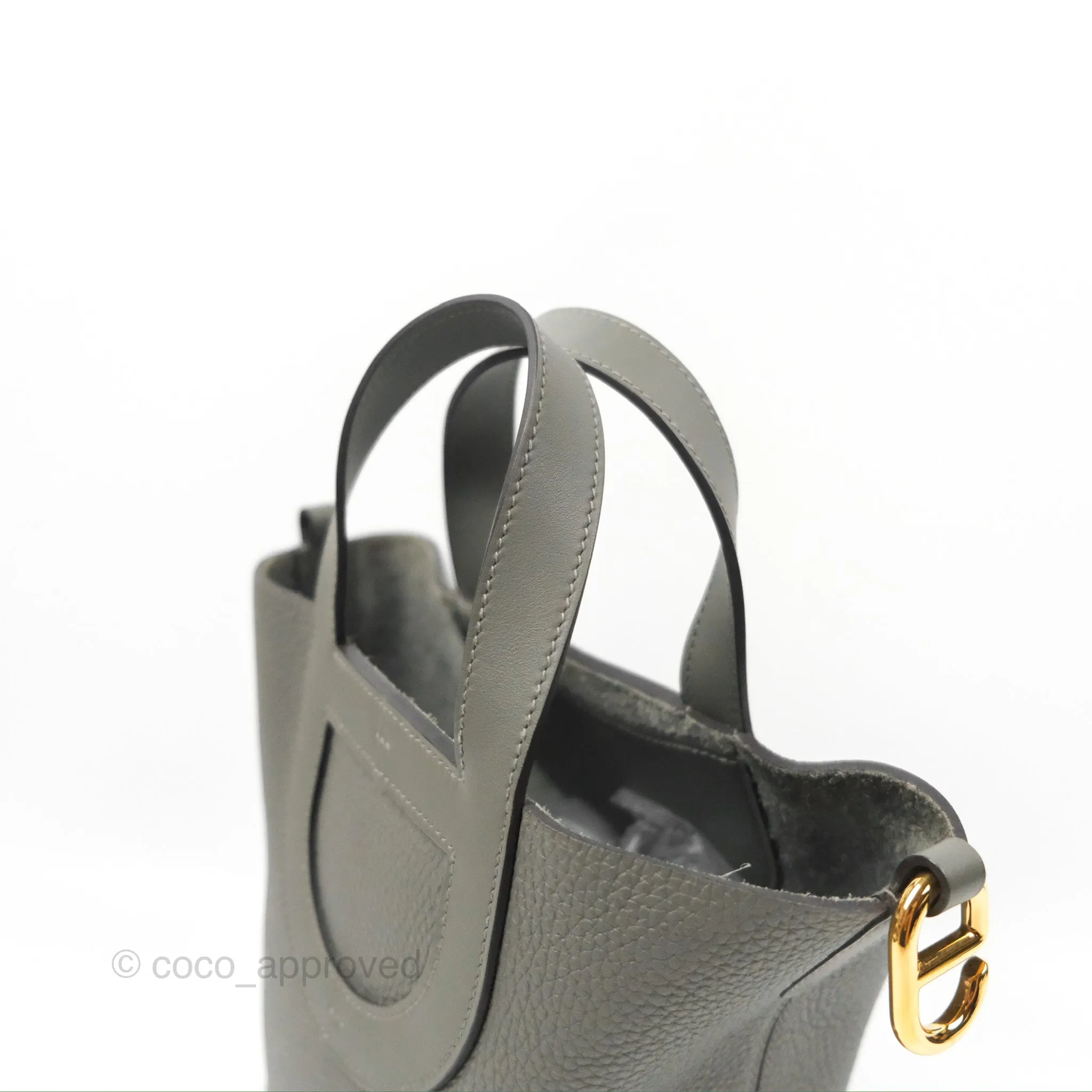 Hermes In-The-Loop 18 Gris Meyer 0L Clemence Gold Hardware