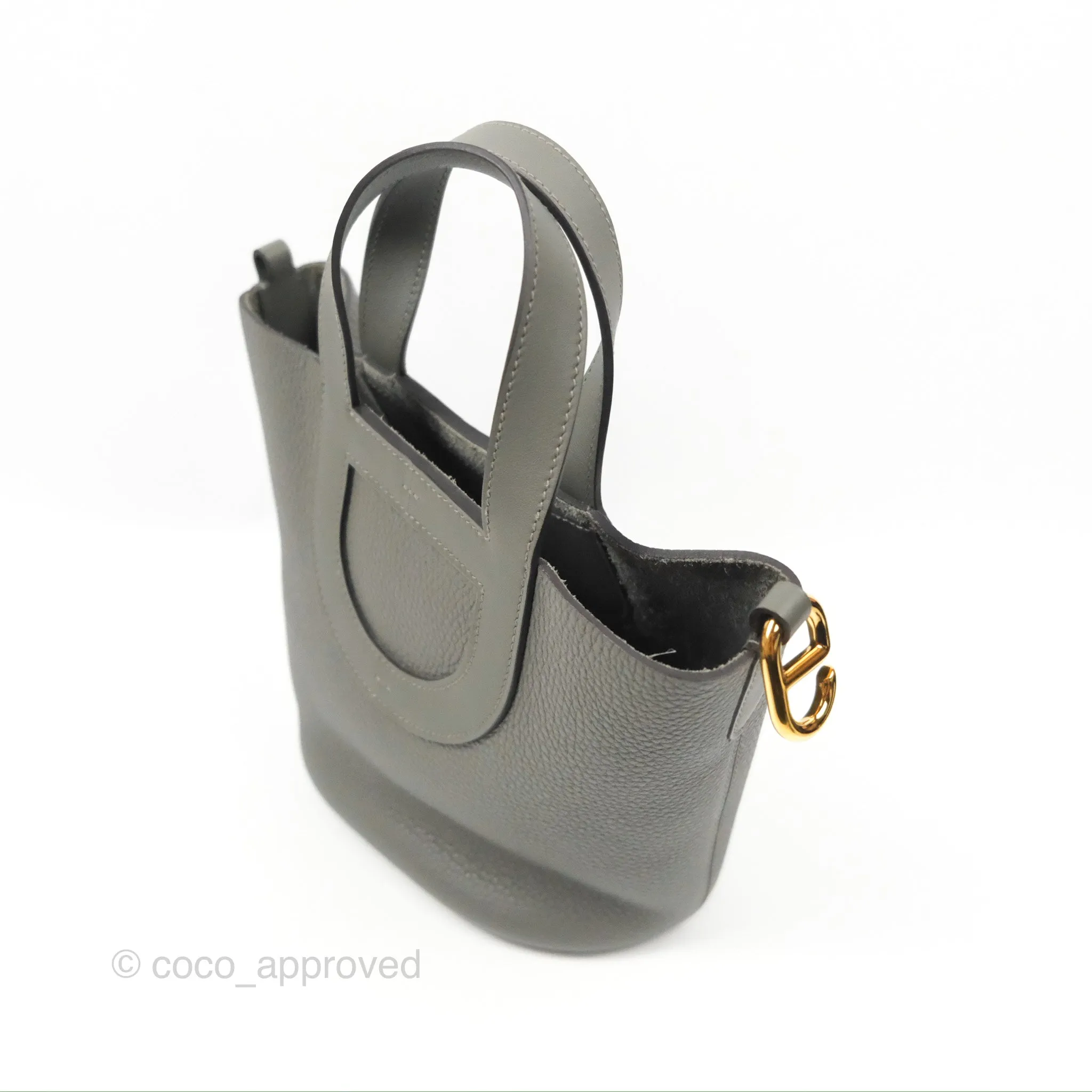 Hermes In-The-Loop 18 Gris Meyer 0L Clemence Gold Hardware