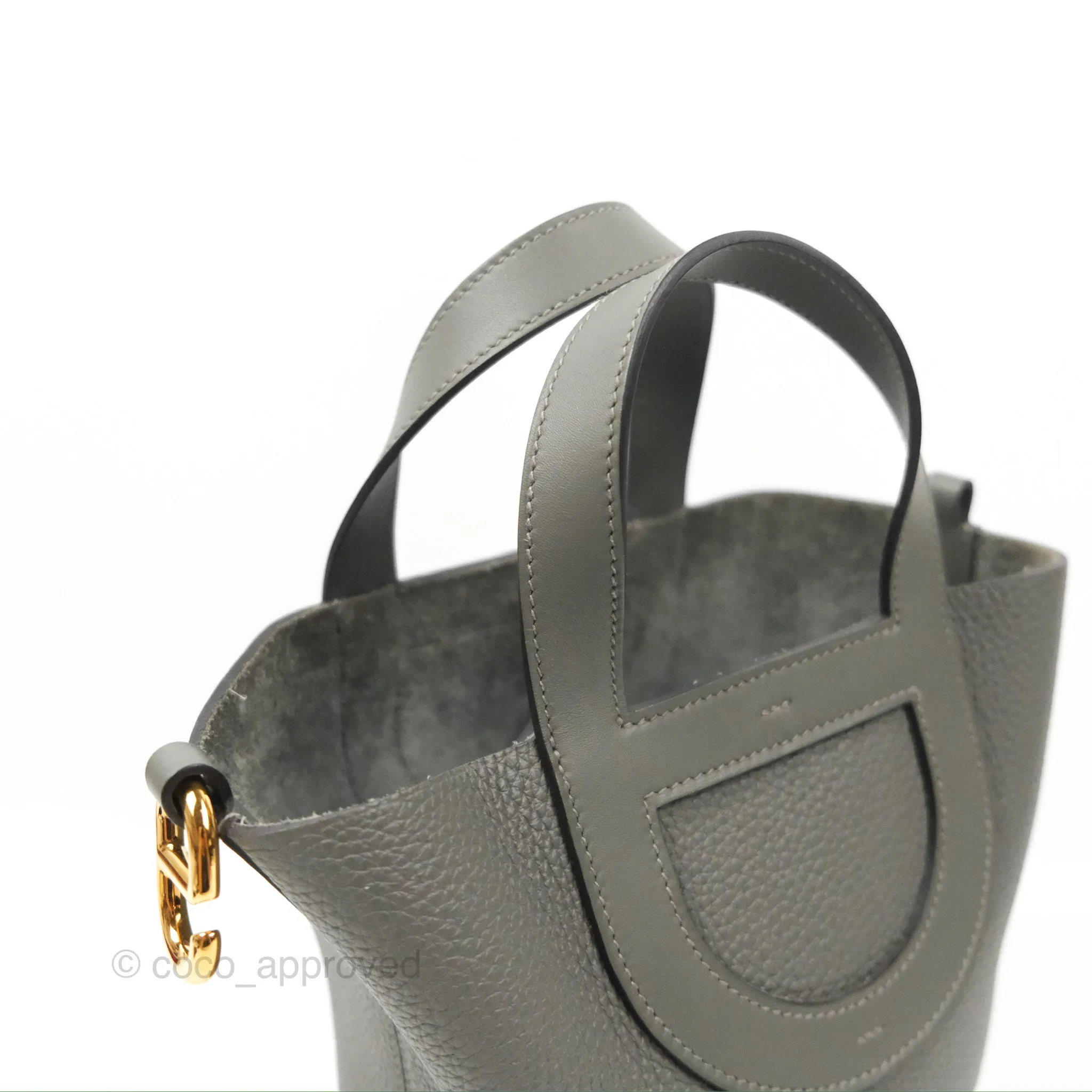 Hermes In-The-Loop 18 Gris Meyer 0L Clemence Gold Hardware