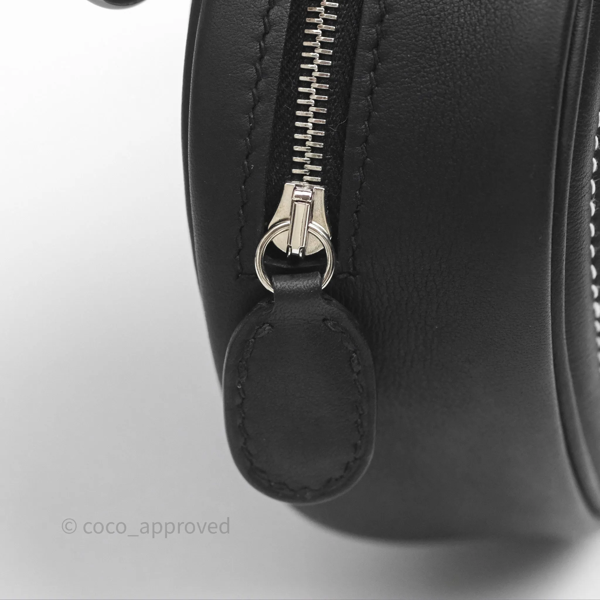 Hermes In-The-Loop Belt Bag Noir 89 Swift Palladium Hardware