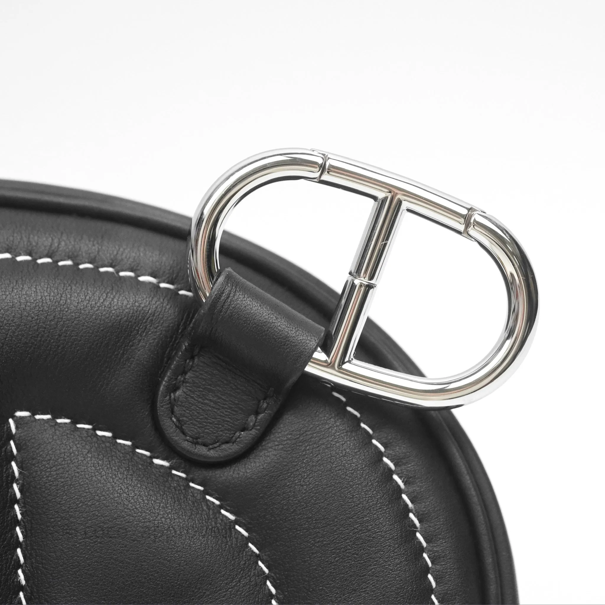 Hermes In-The-Loop Belt Bag Noir 89 Swift Palladium Hardware