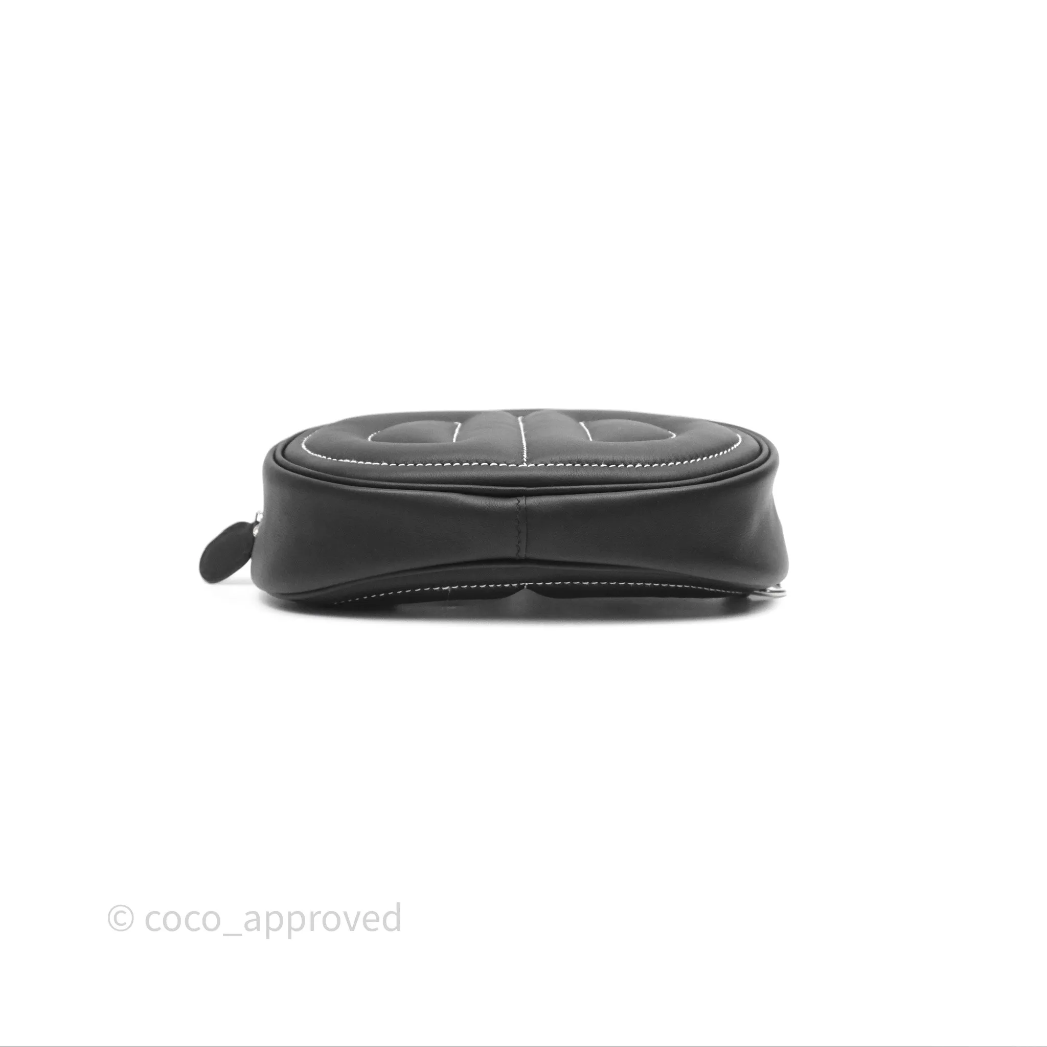 Hermes In-The-Loop Belt Bag Noir 89 Swift Palladium Hardware