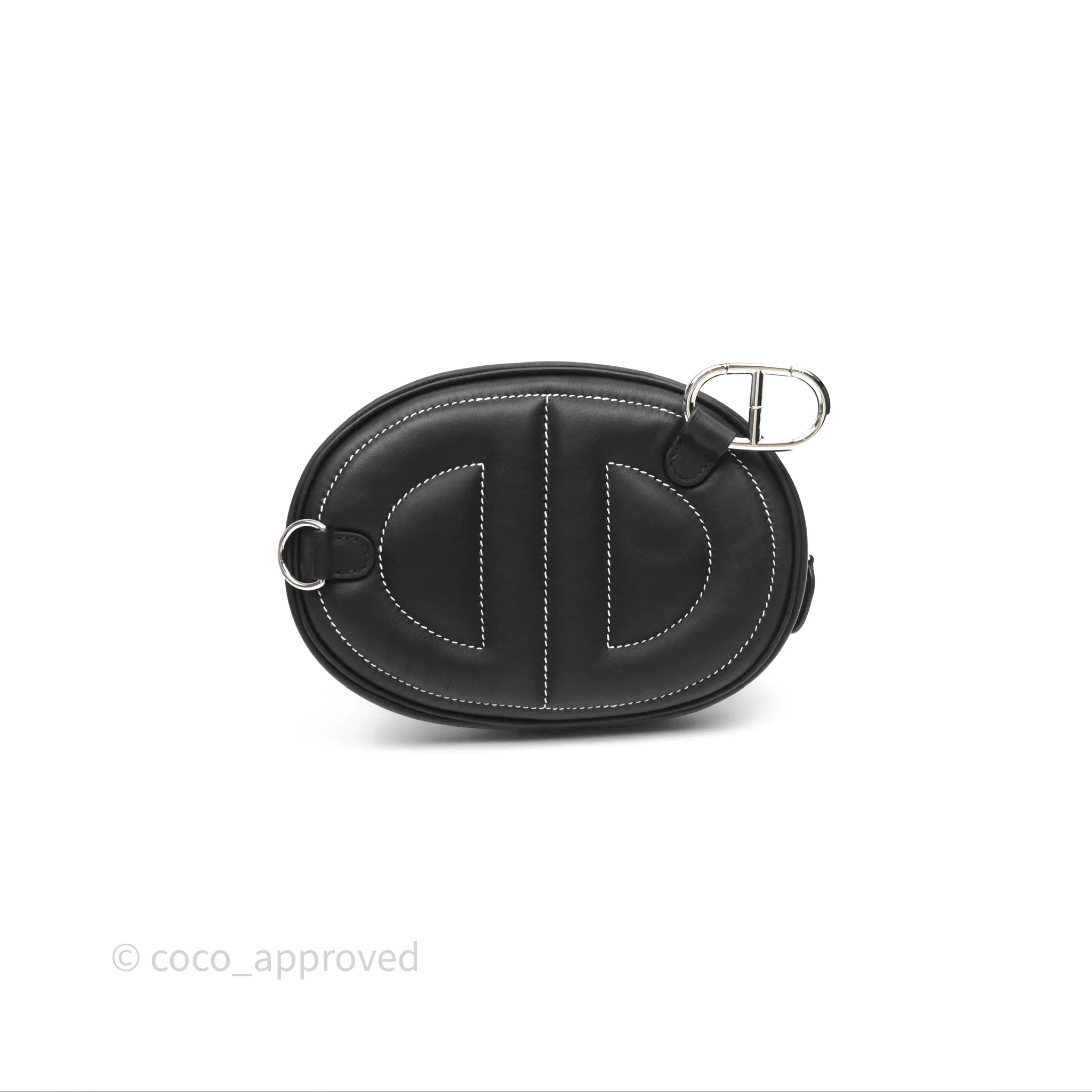 Hermes In-The-Loop Belt Bag Noir 89 Swift Palladium Hardware