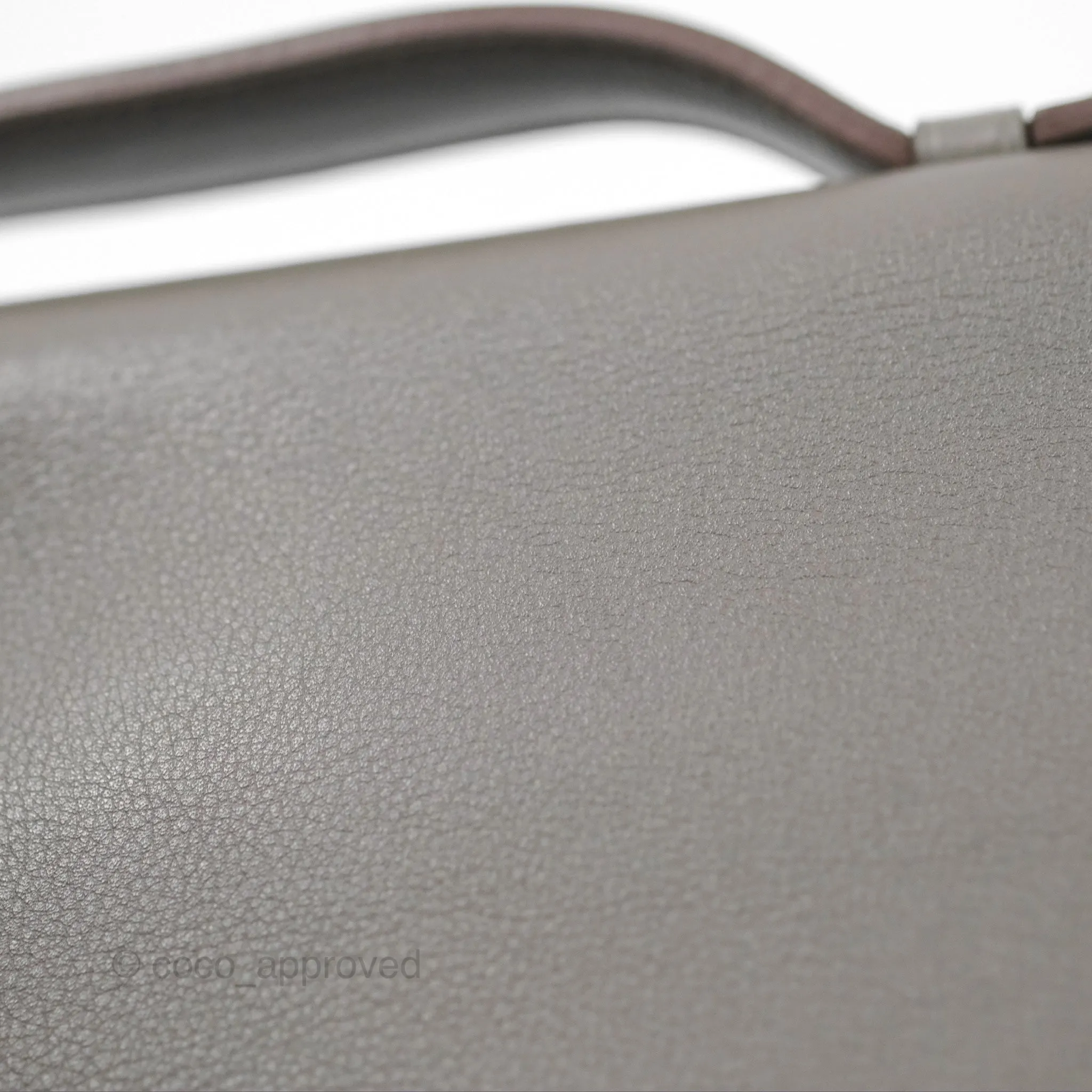 Hermes Kelly Cut Clutch Pochette Gris Asphalt M8 Swift Palladium Hardware