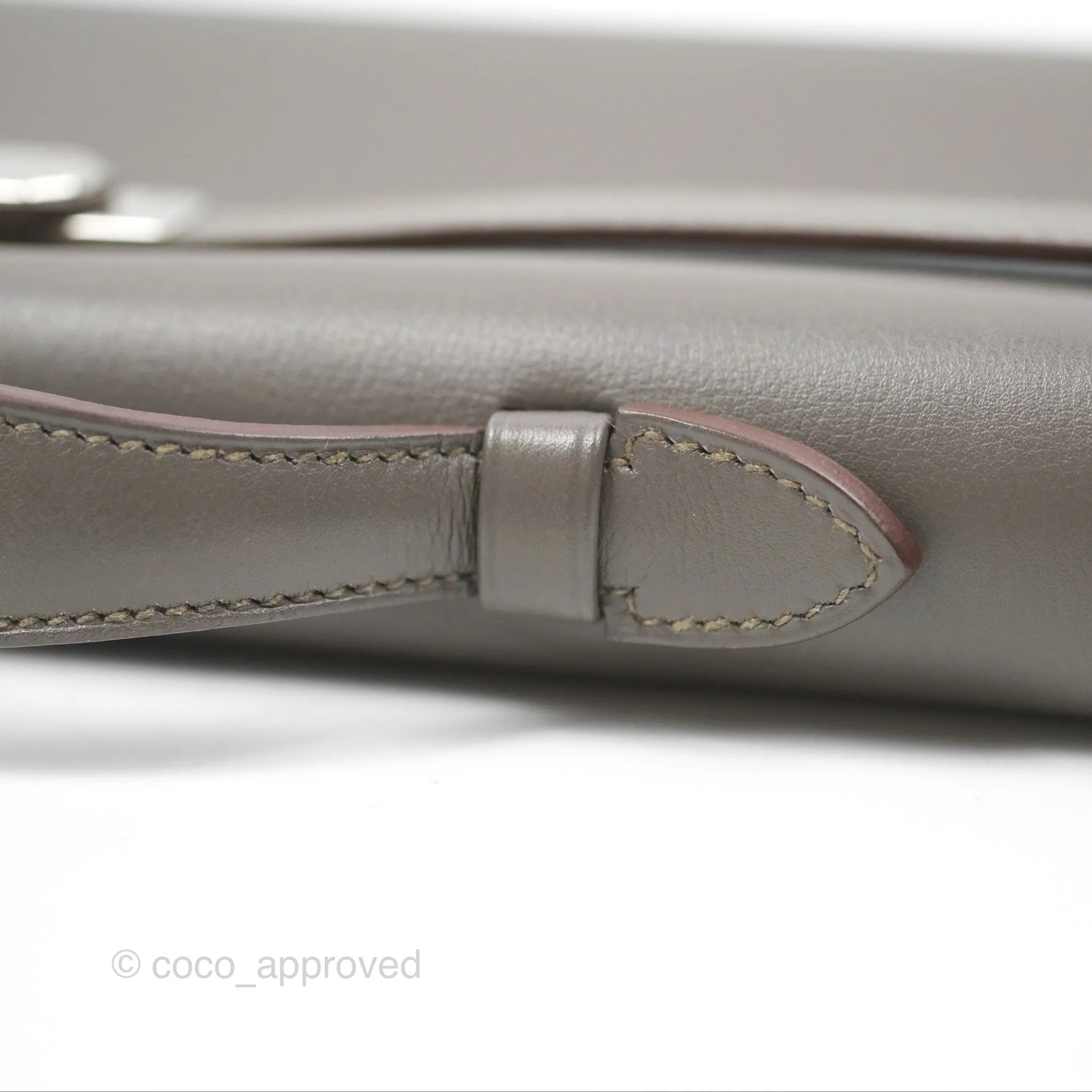 Hermes Kelly Cut Clutch Pochette Gris Asphalt M8 Swift Palladium Hardware