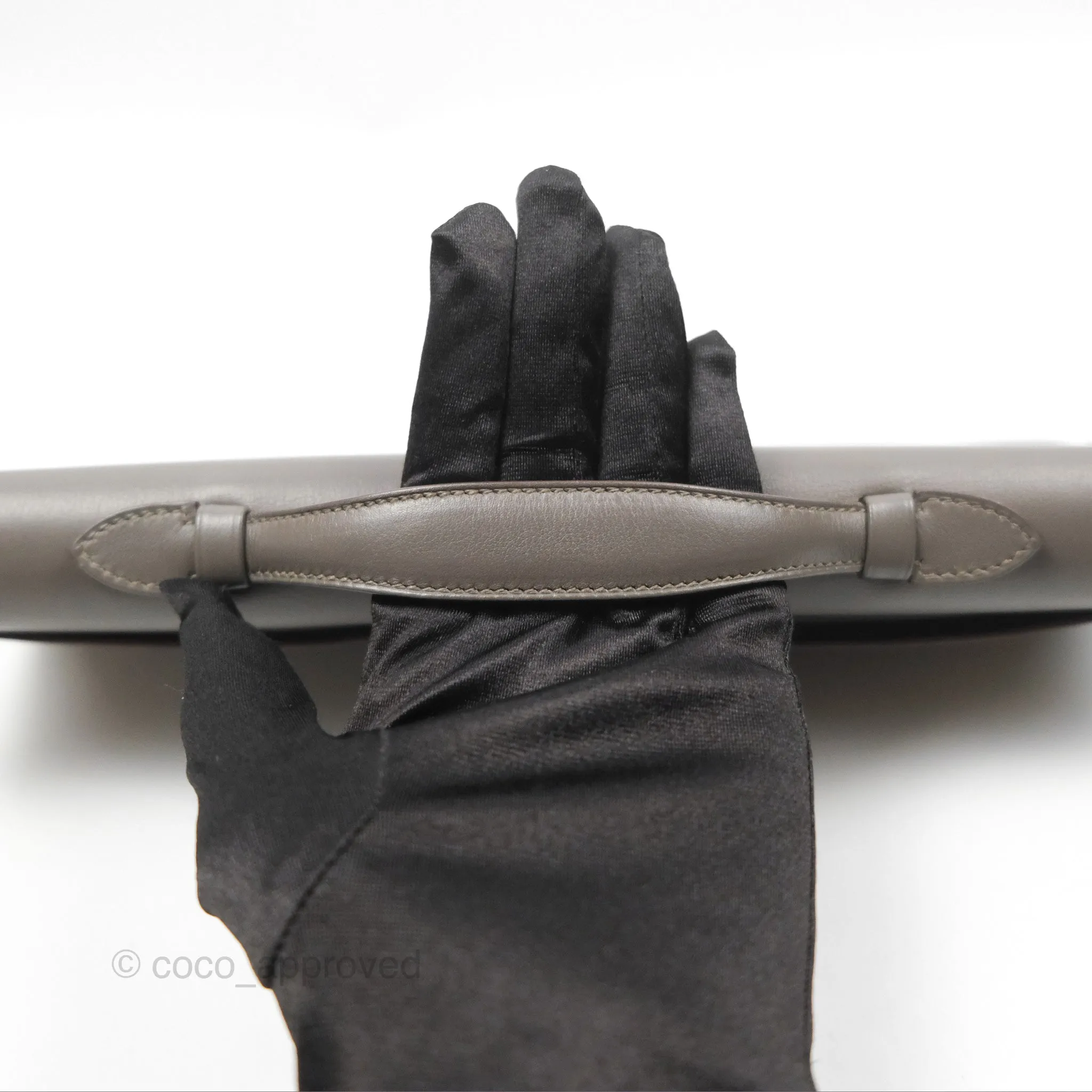 Hermes Kelly Cut Clutch Pochette Gris Asphalt M8 Swift Palladium Hardware