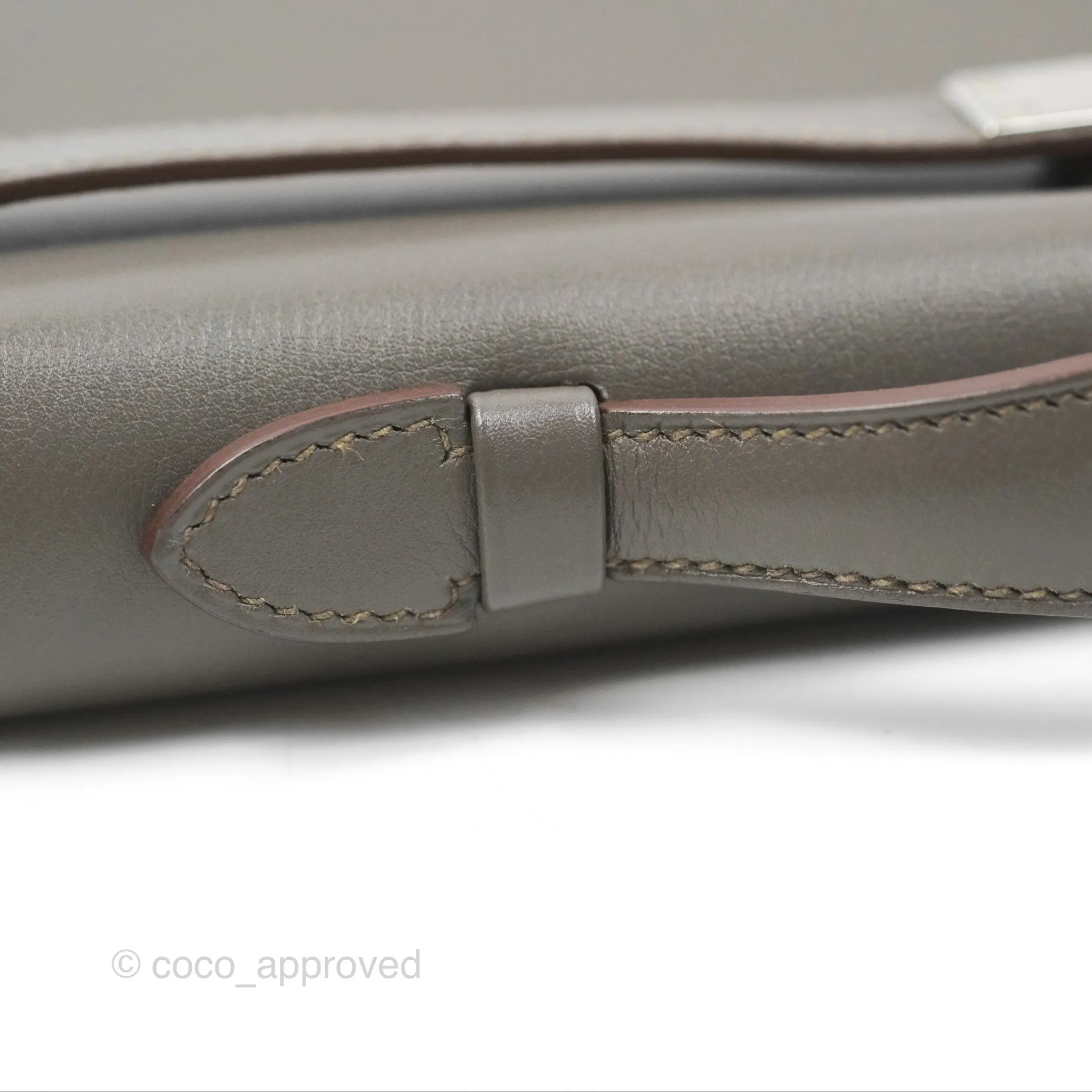Hermes Kelly Cut Clutch Pochette Gris Asphalt M8 Swift Palladium Hardware