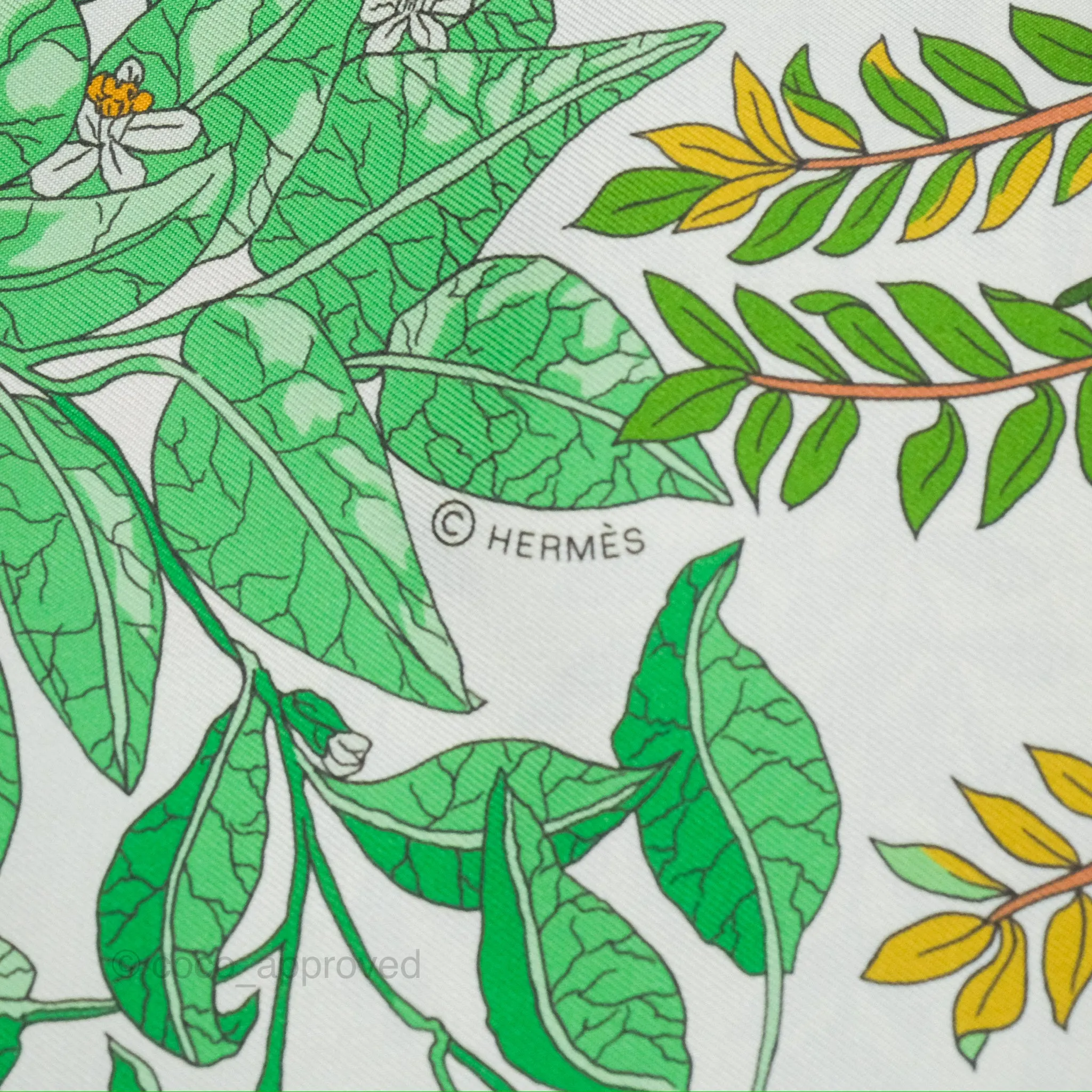 Hermes Le Jardin des Peintres Double Face Scarf 90
