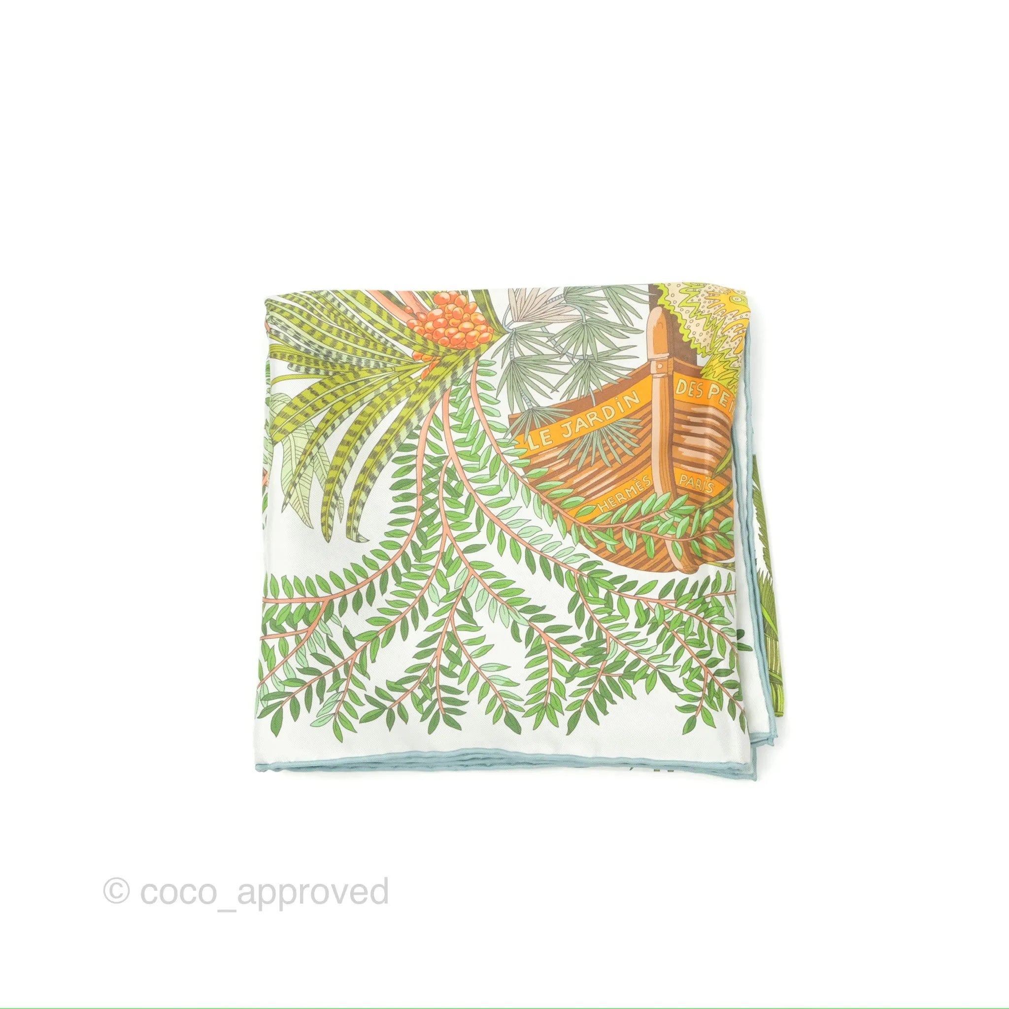 Hermes Le Jardin des Peintres Double Face Scarf 90