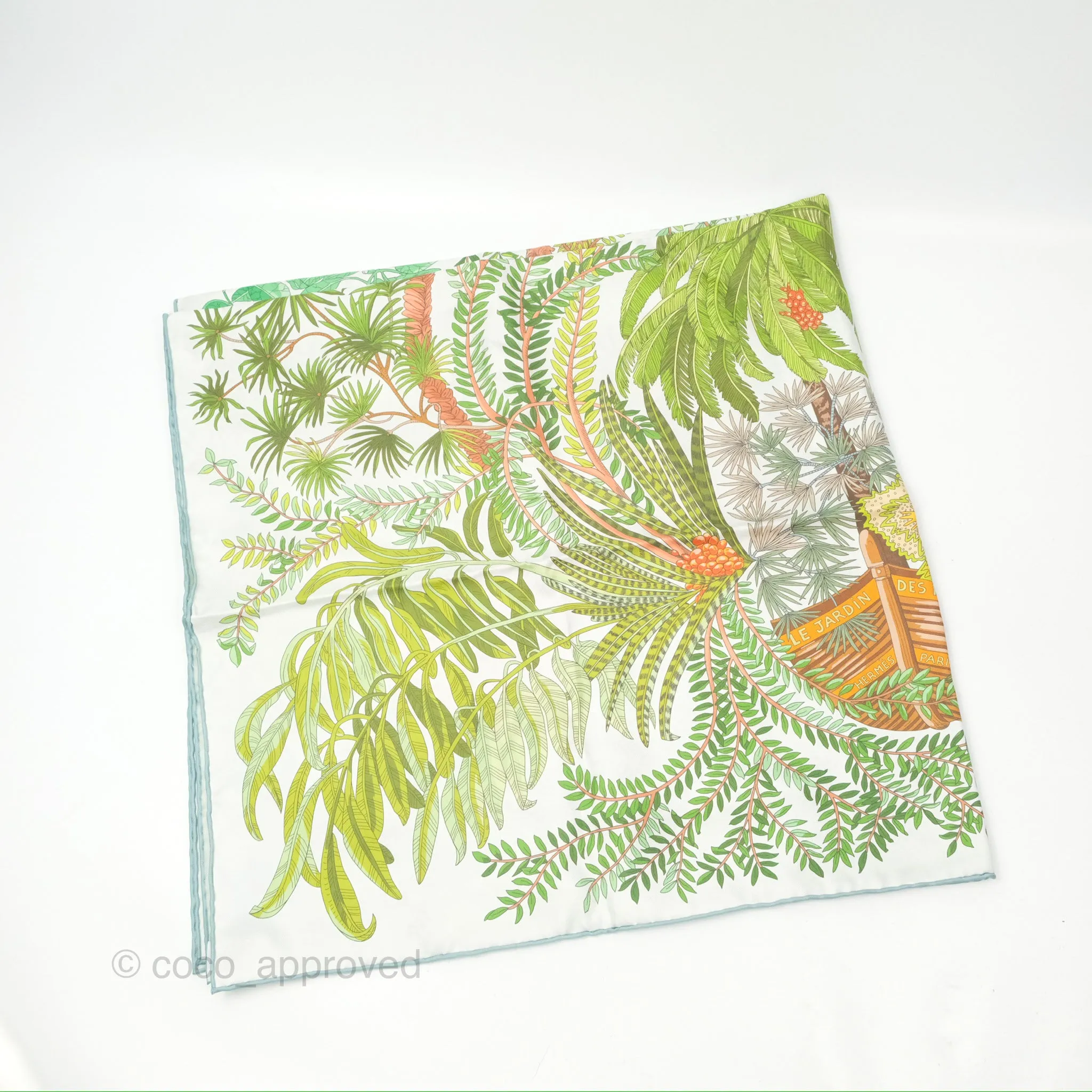 Hermes Le Jardin des Peintres Double Face Scarf 90