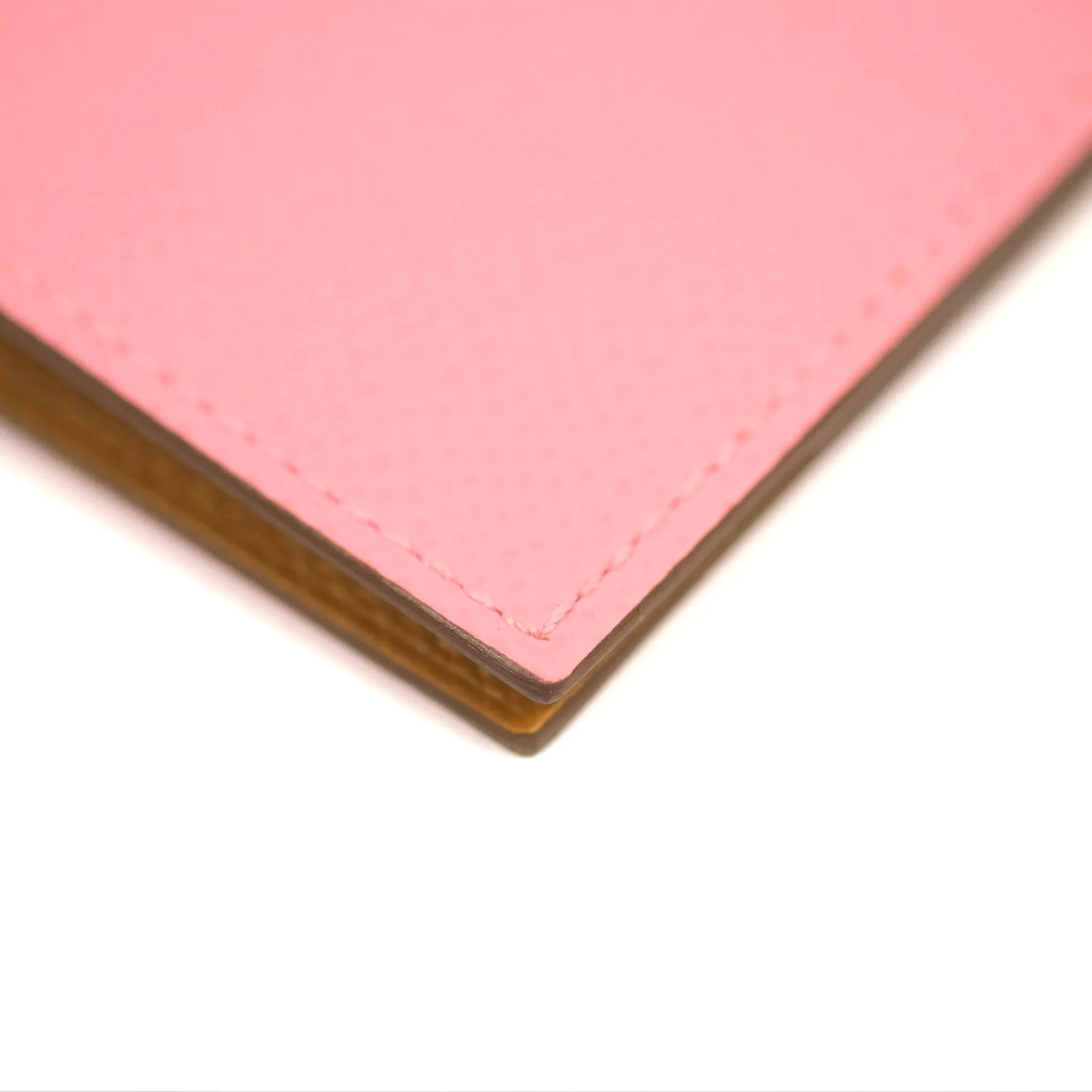 Hermes MC Euclide Jungle Bicolor Card Holder Rose Confetti/Sesame Epsom