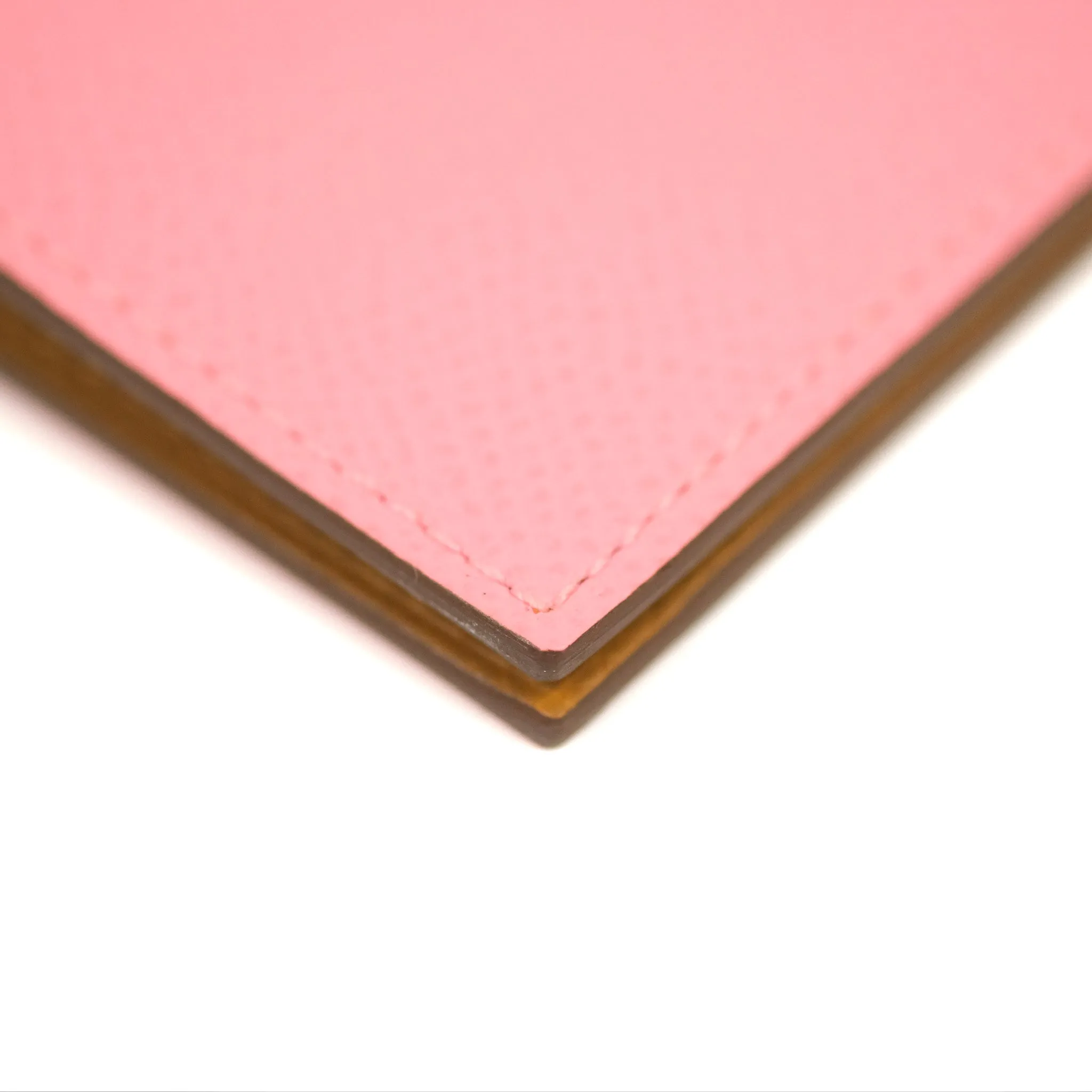Hermes MC Euclide Jungle Bicolor Card Holder Rose Confetti/Sesame Epsom