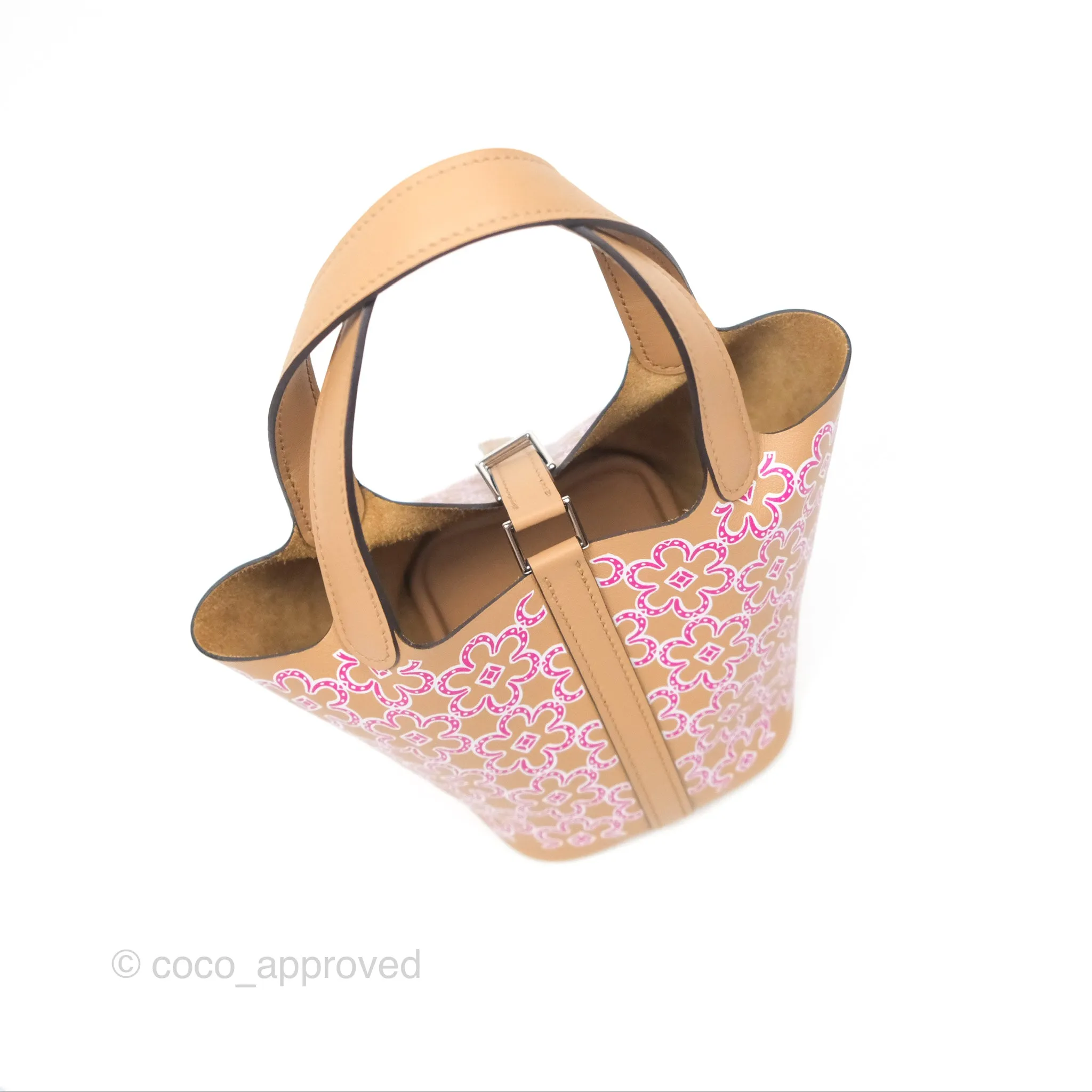 Hermes Micro Picotin 14 Lucky Daisy Chai 0M/Rose 5T Swift Palladium Hardware