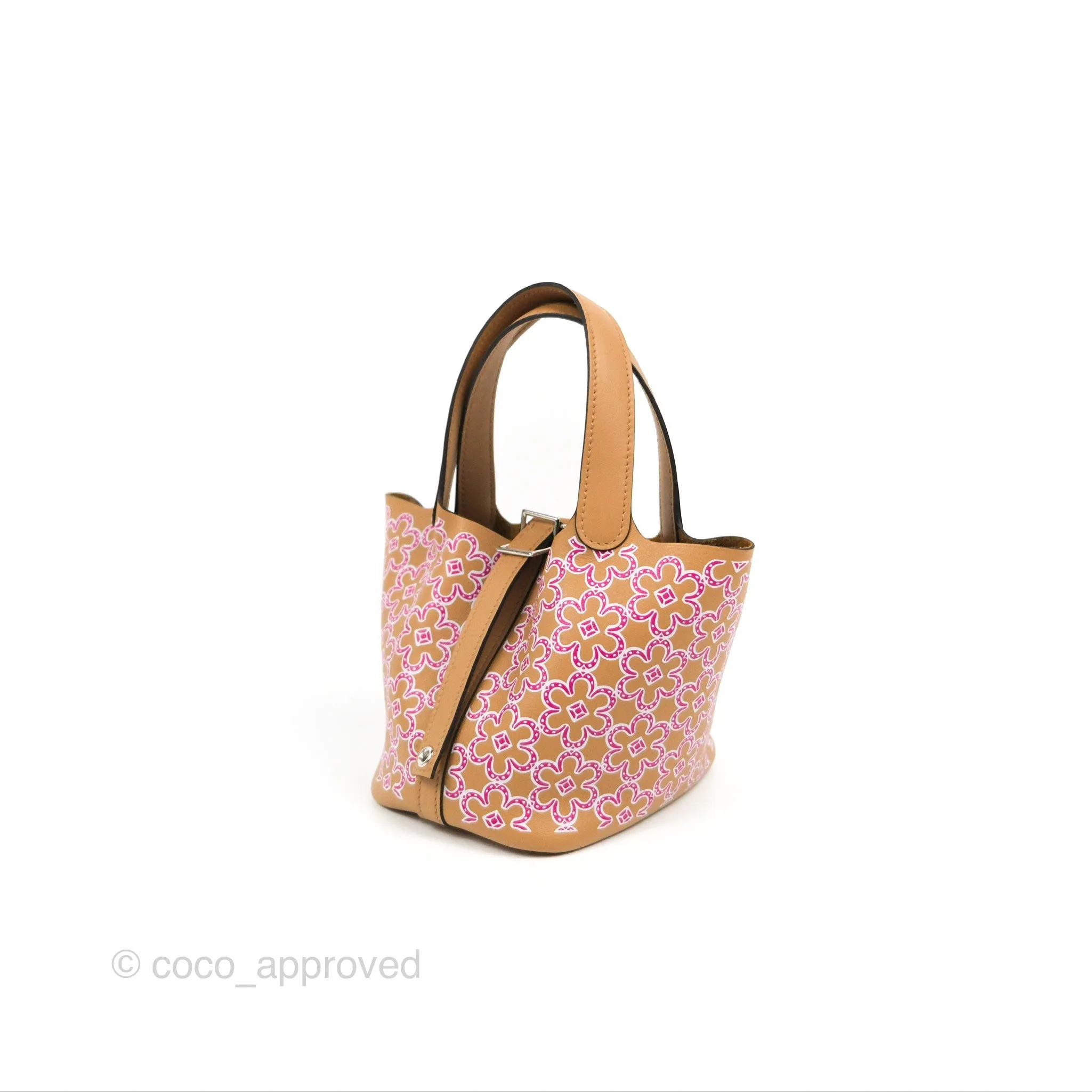 Hermes Micro Picotin 14 Lucky Daisy Chai 0M/Rose 5T Swift Palladium Hardware
