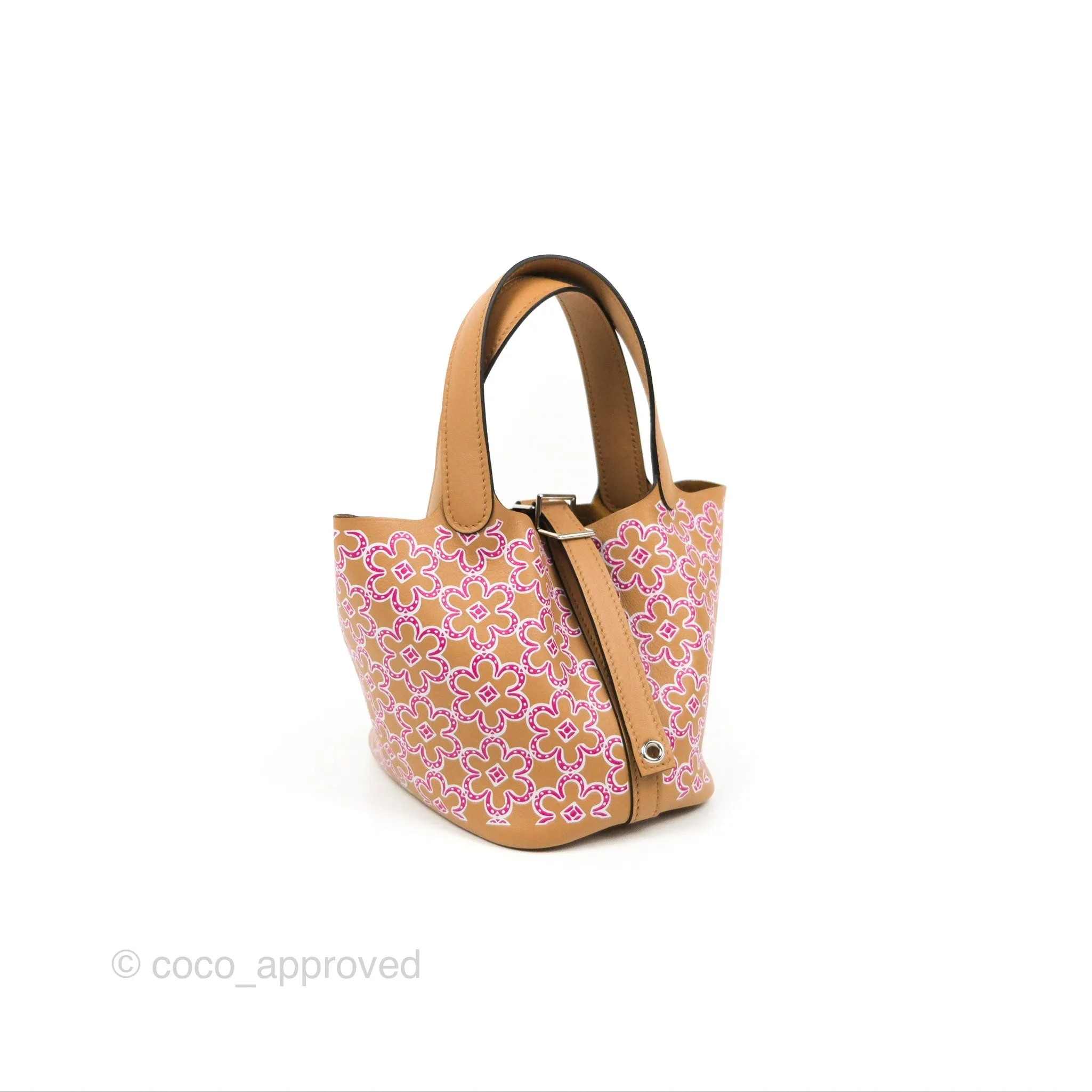 Hermes Micro Picotin 14 Lucky Daisy Chai 0M/Rose 5T Swift Palladium Hardware