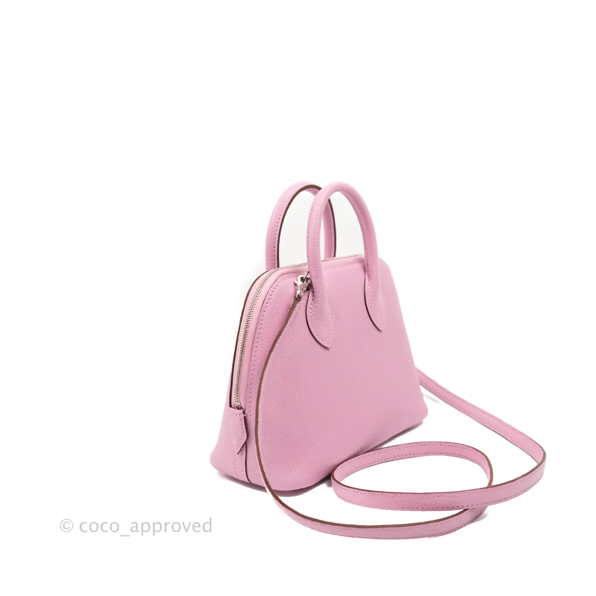Hermes Mini Bolide 1923 Bag Mauve Sylvestre Chevre Mysore Palladium Hardware