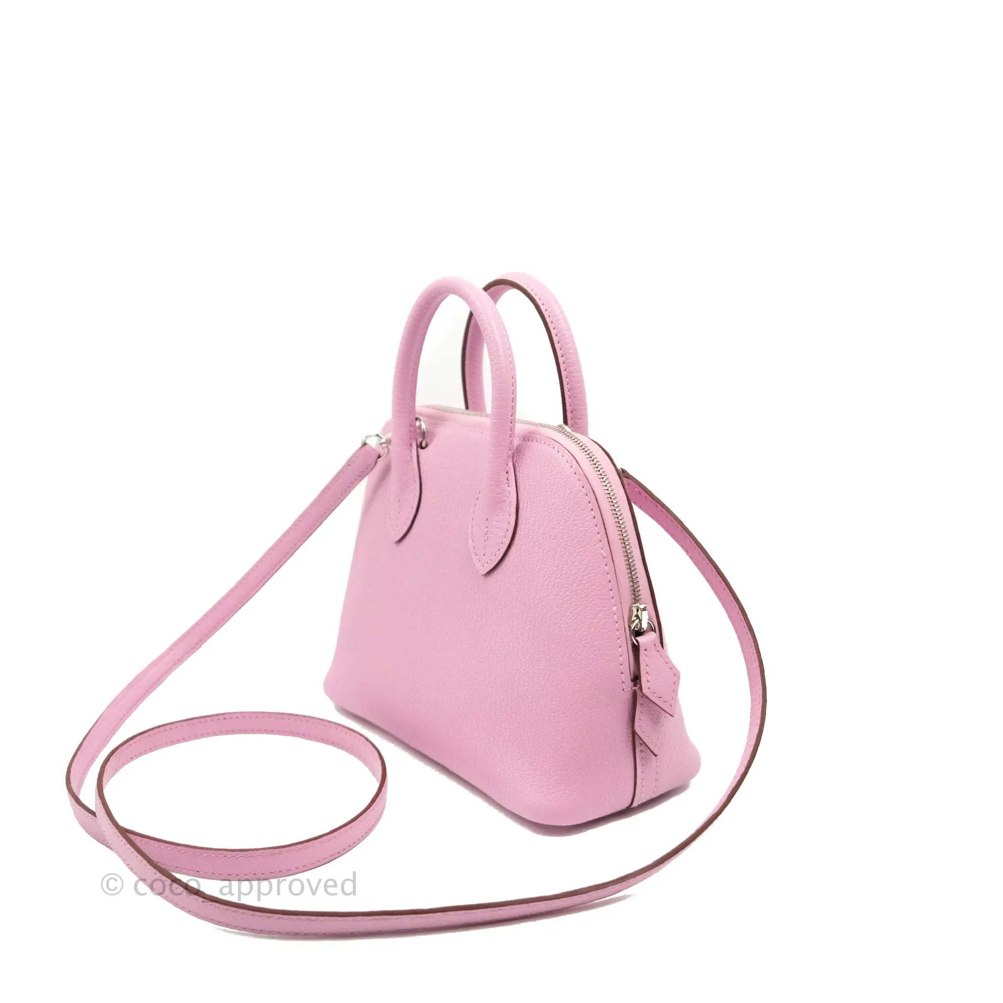 Hermes Mini Bolide 1923 Bag Mauve Sylvestre Chevre Mysore Palladium Hardware