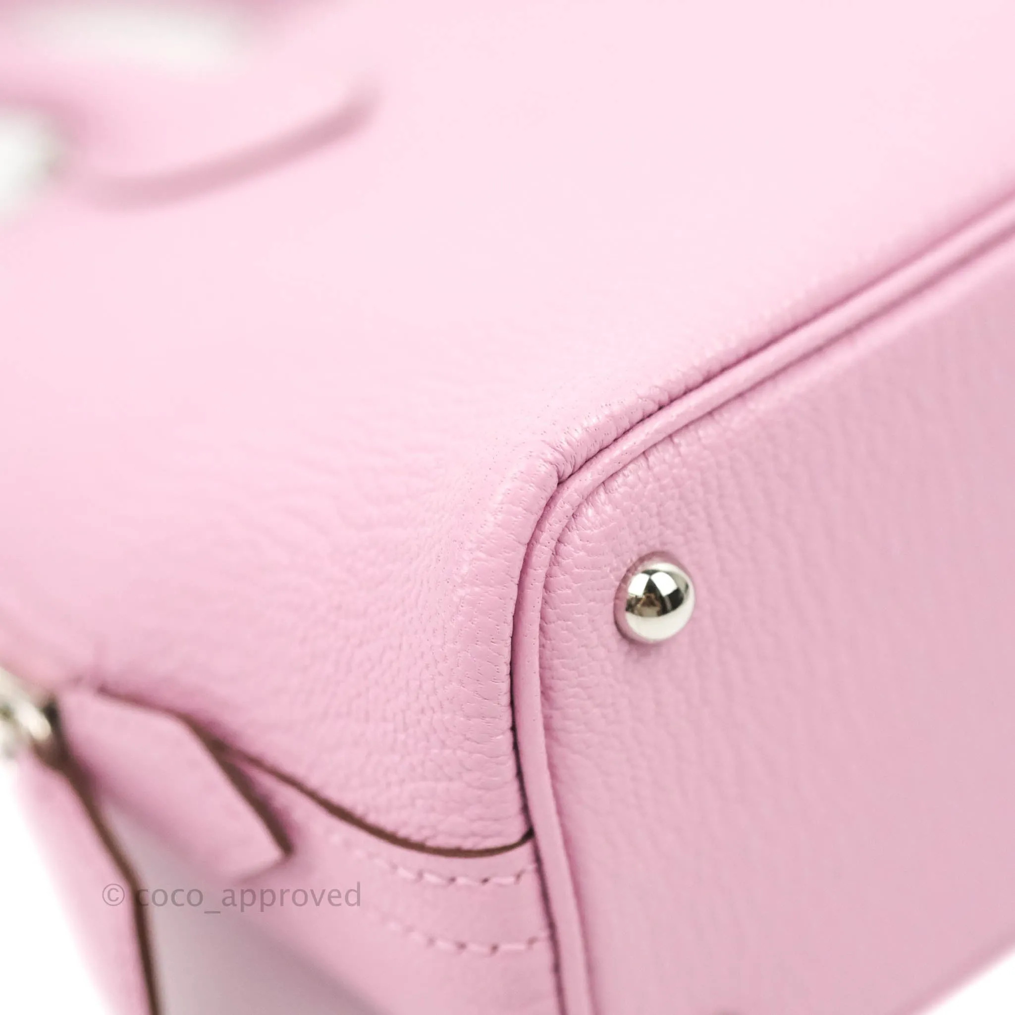 Hermes Mini Bolide 1923 Bag Mauve Sylvestre Chevre Mysore Palladium Hardware