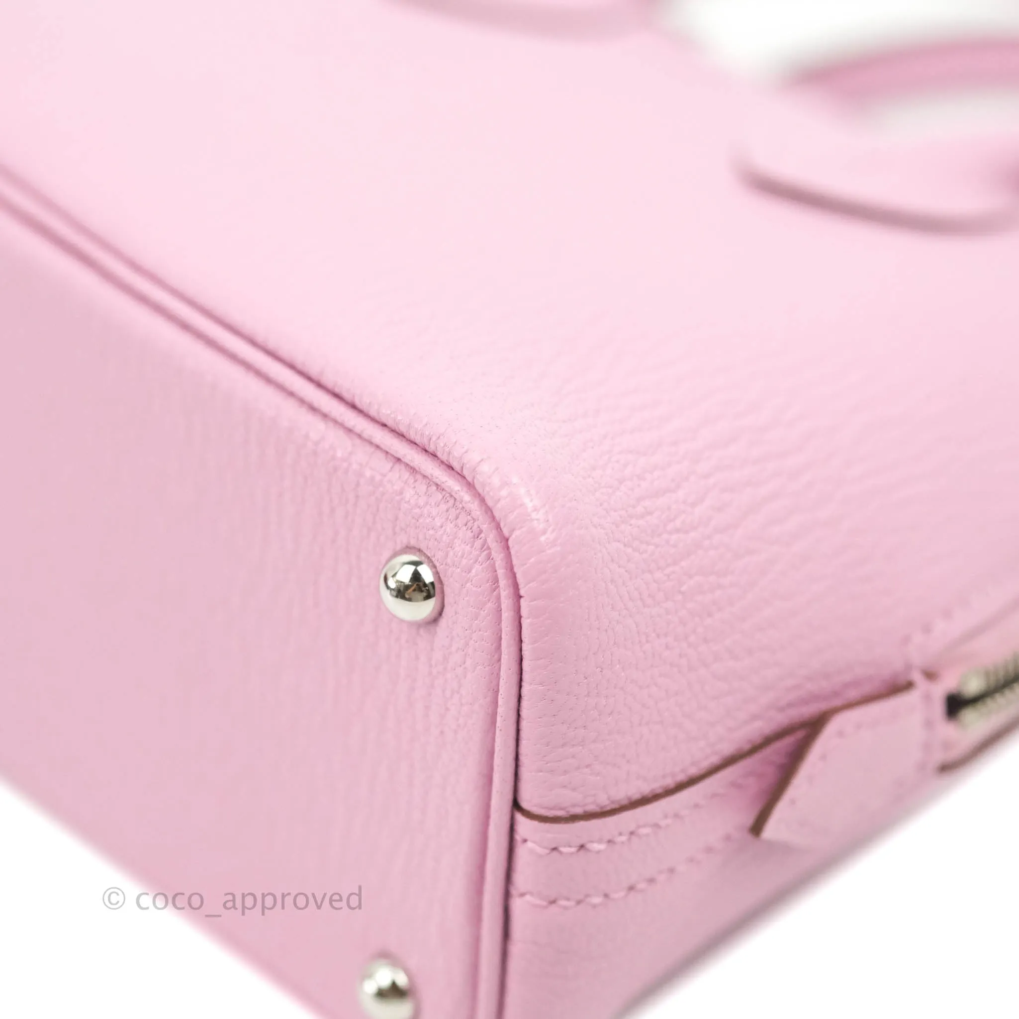 Hermes Mini Bolide 1923 Bag Mauve Sylvestre Chevre Mysore Palladium Hardware