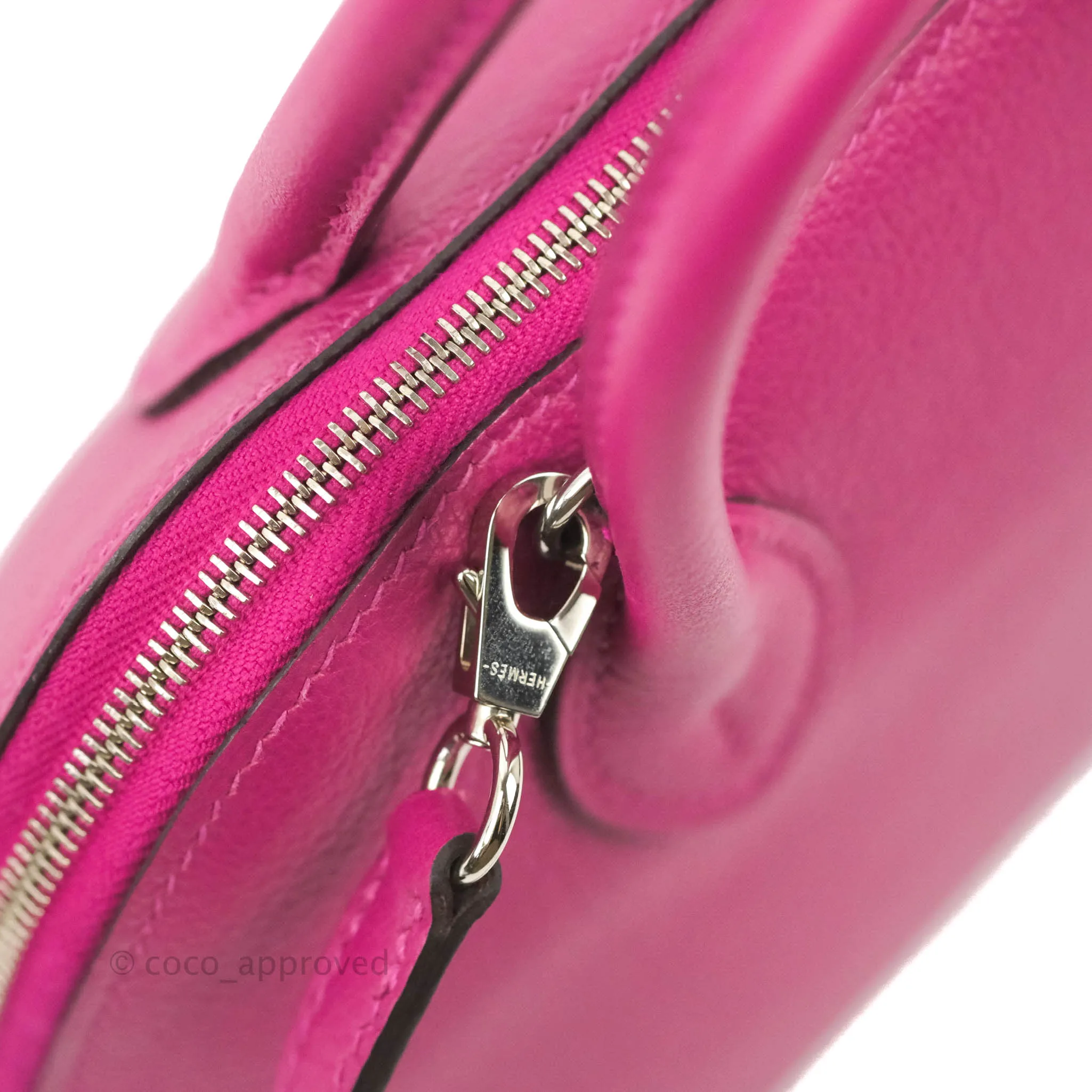 Hermes Mini Bolide 1923 Bag Rose Pourpre Evecolor Palladium Hardware