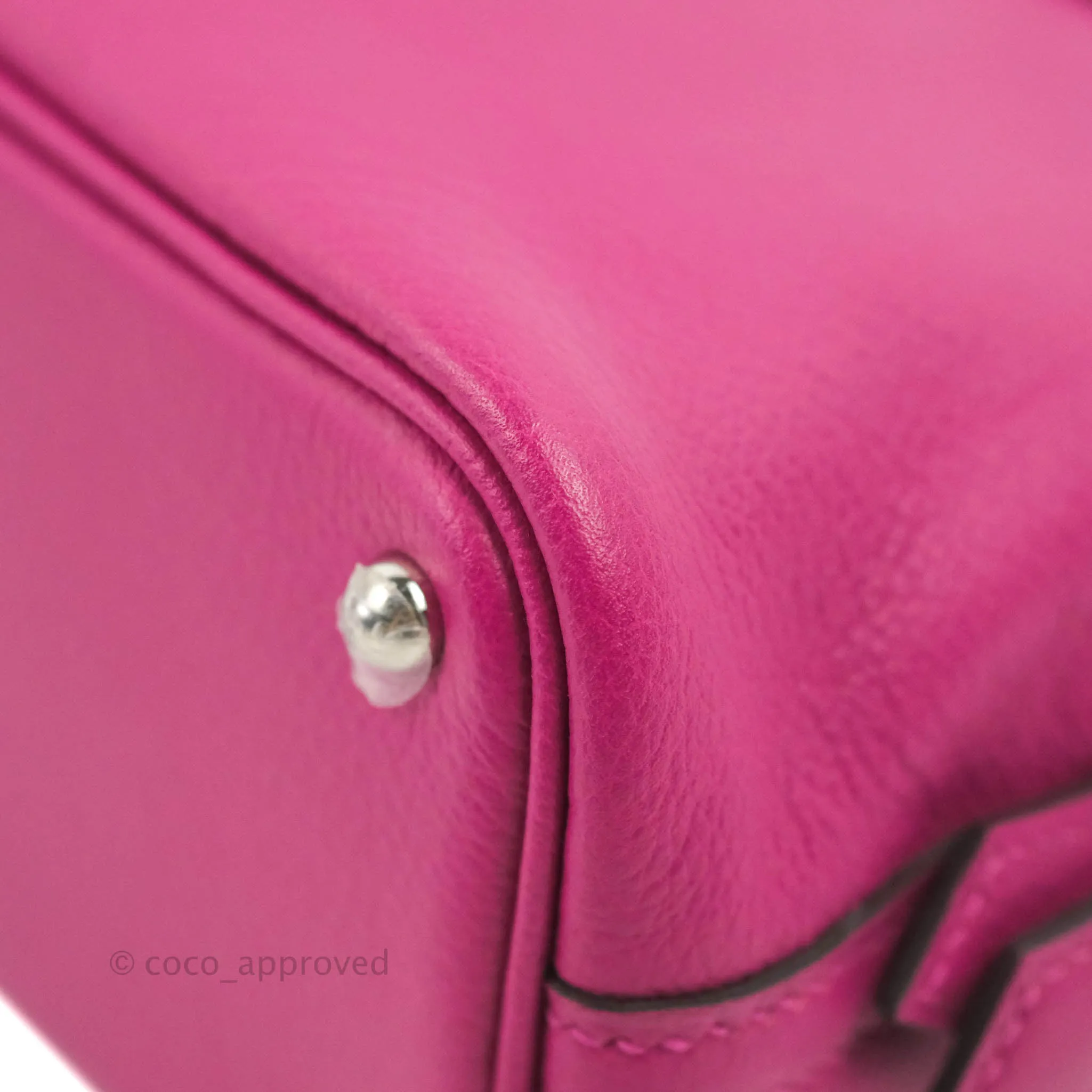Hermes Mini Bolide 1923 Bag Rose Pourpre Evecolor Palladium Hardware