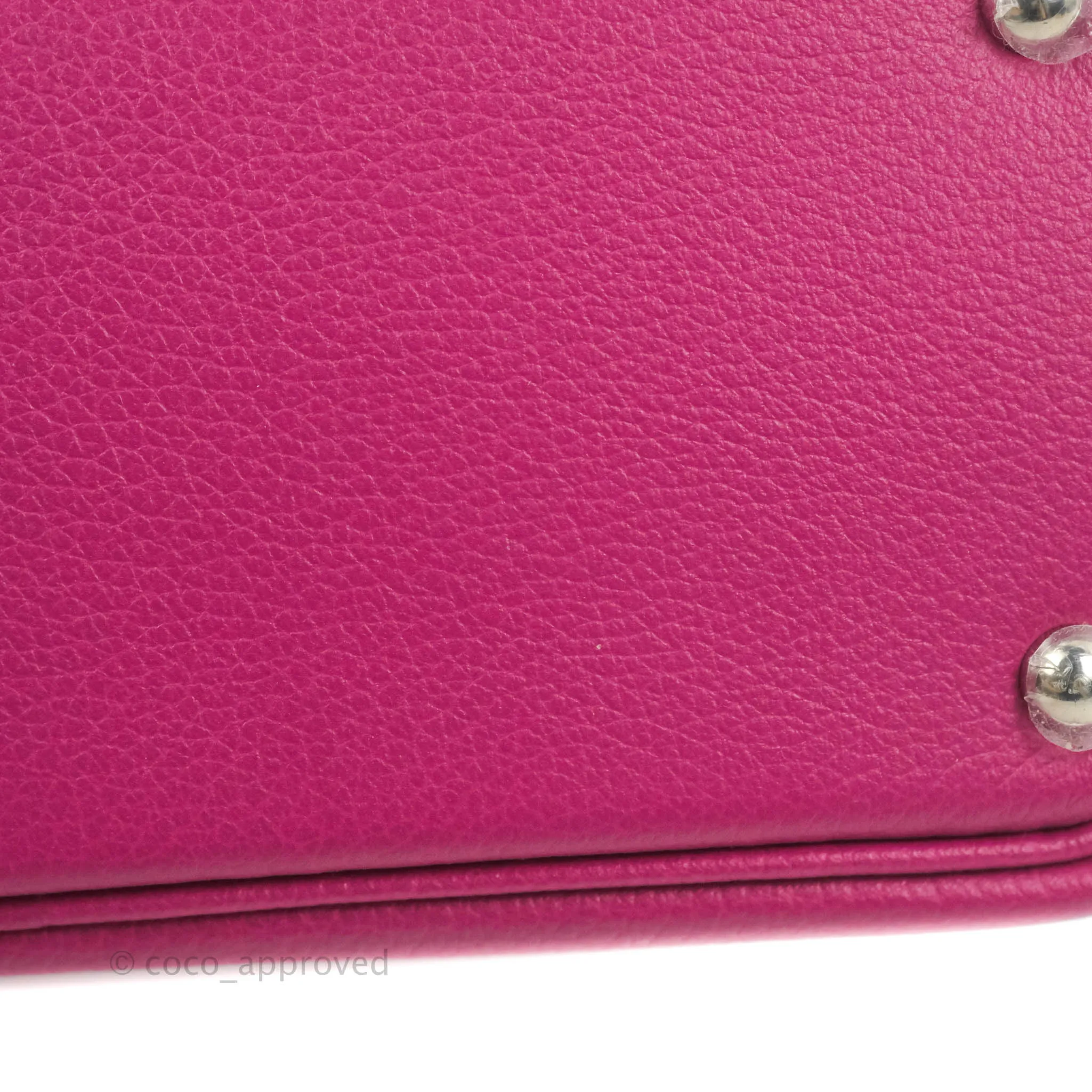 Hermes Mini Bolide 1923 Bag Rose Pourpre Evecolor Palladium Hardware